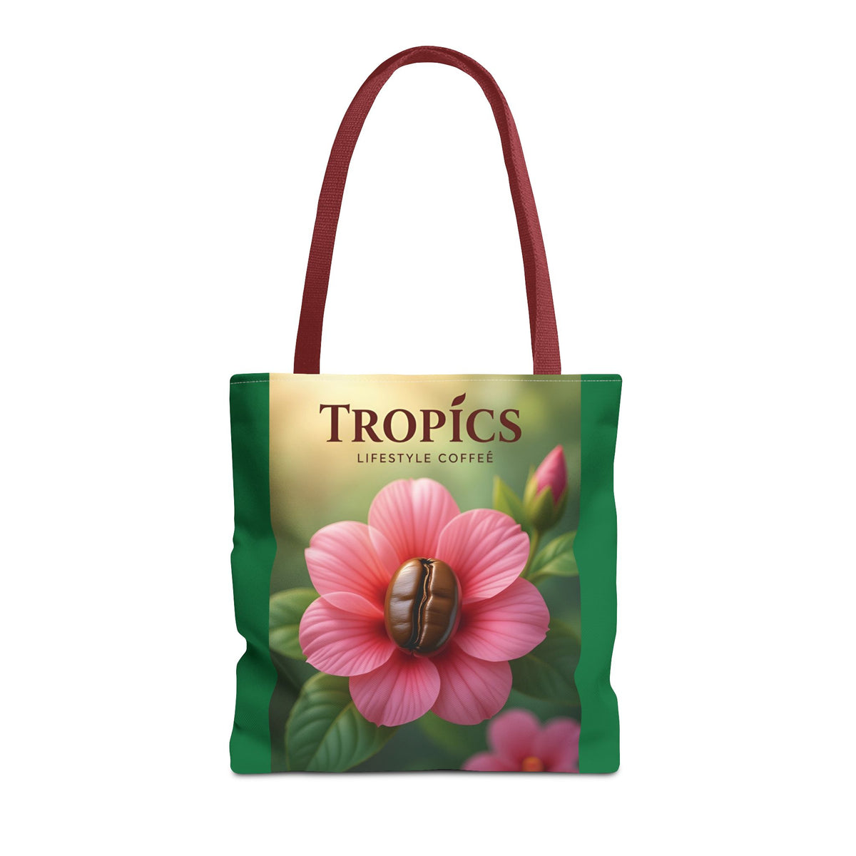 Pink Flower/Green TLCoffee Tote Bag - 3 Sizes