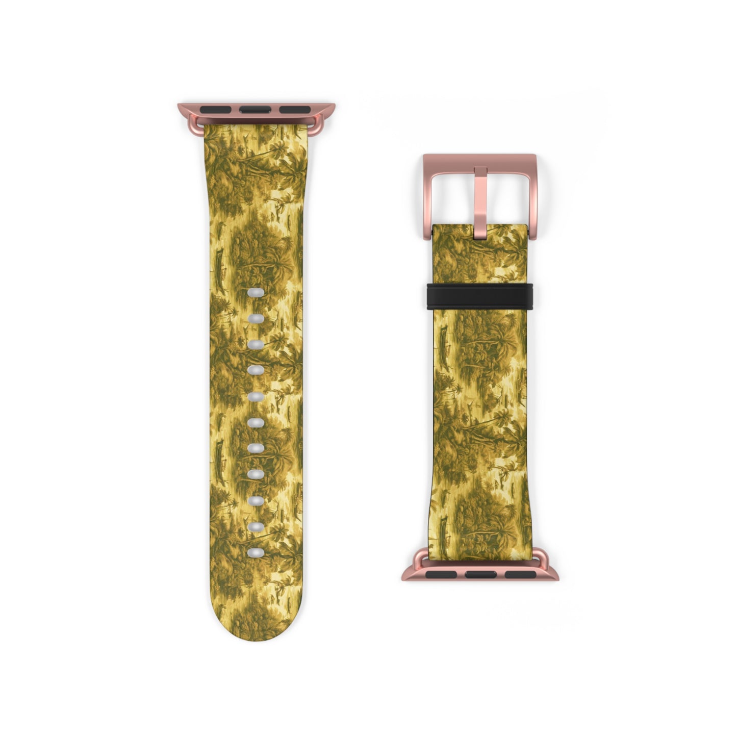 Apple Watch Band - Tropical Toile, gold