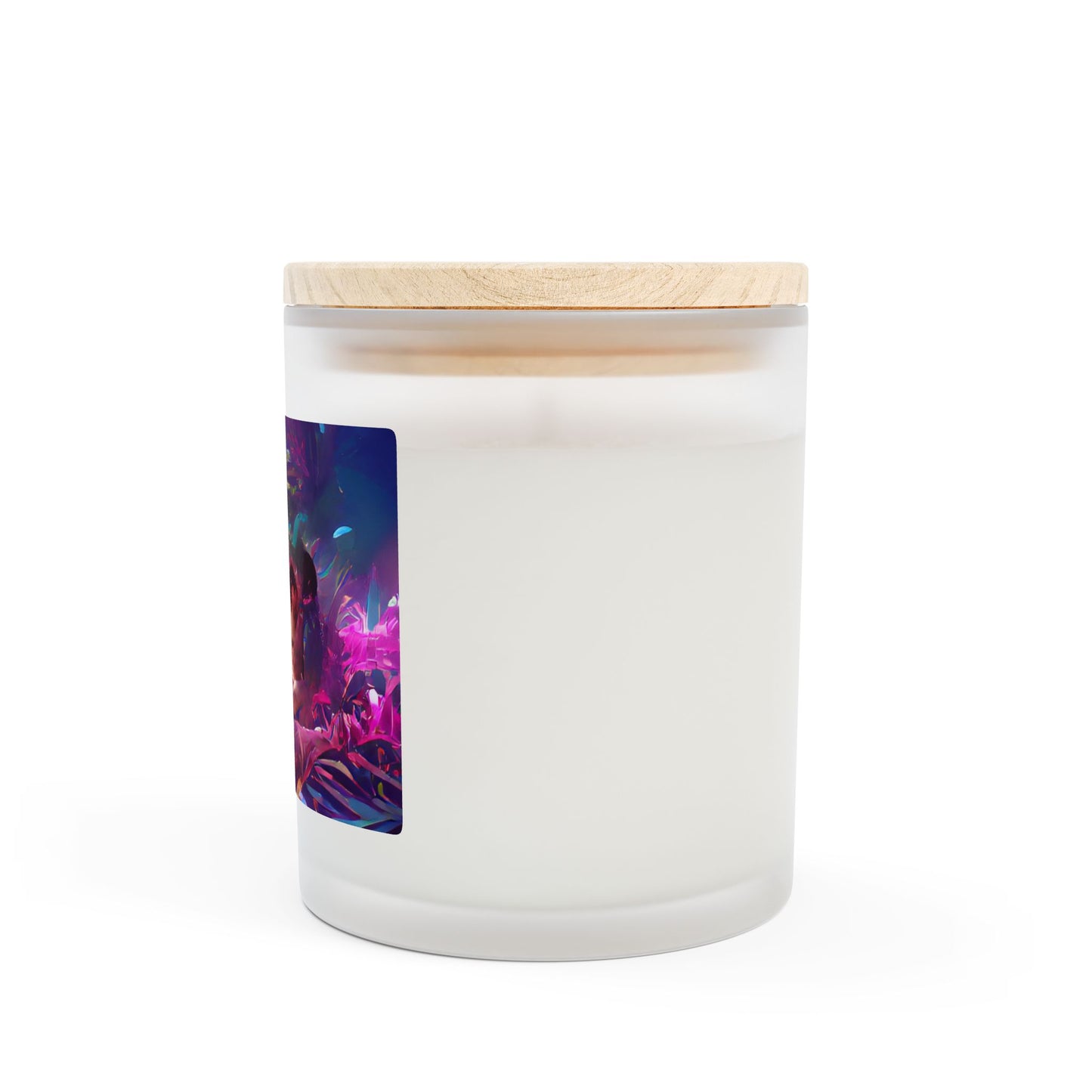 Frosted Glass Candle, 11oz - Midnight Kiss in Tropical Garden