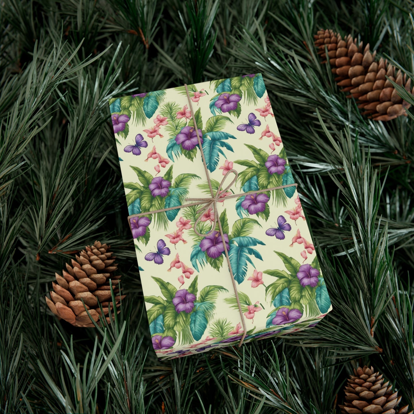 Wrapping Paper - Tropical Gift Wrap for All Occasions / 3 Sizes, 2 Finishes / Mary's Garden Toile