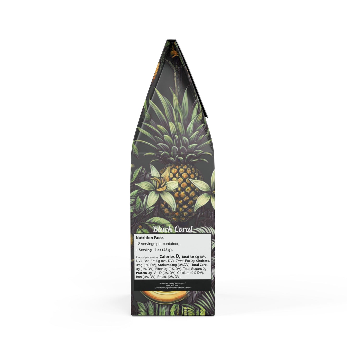 Black Coral Blend™ (Dark French Roast) Specialty Grade Craft Coffee / Palms and More Tropical Fruit, Black