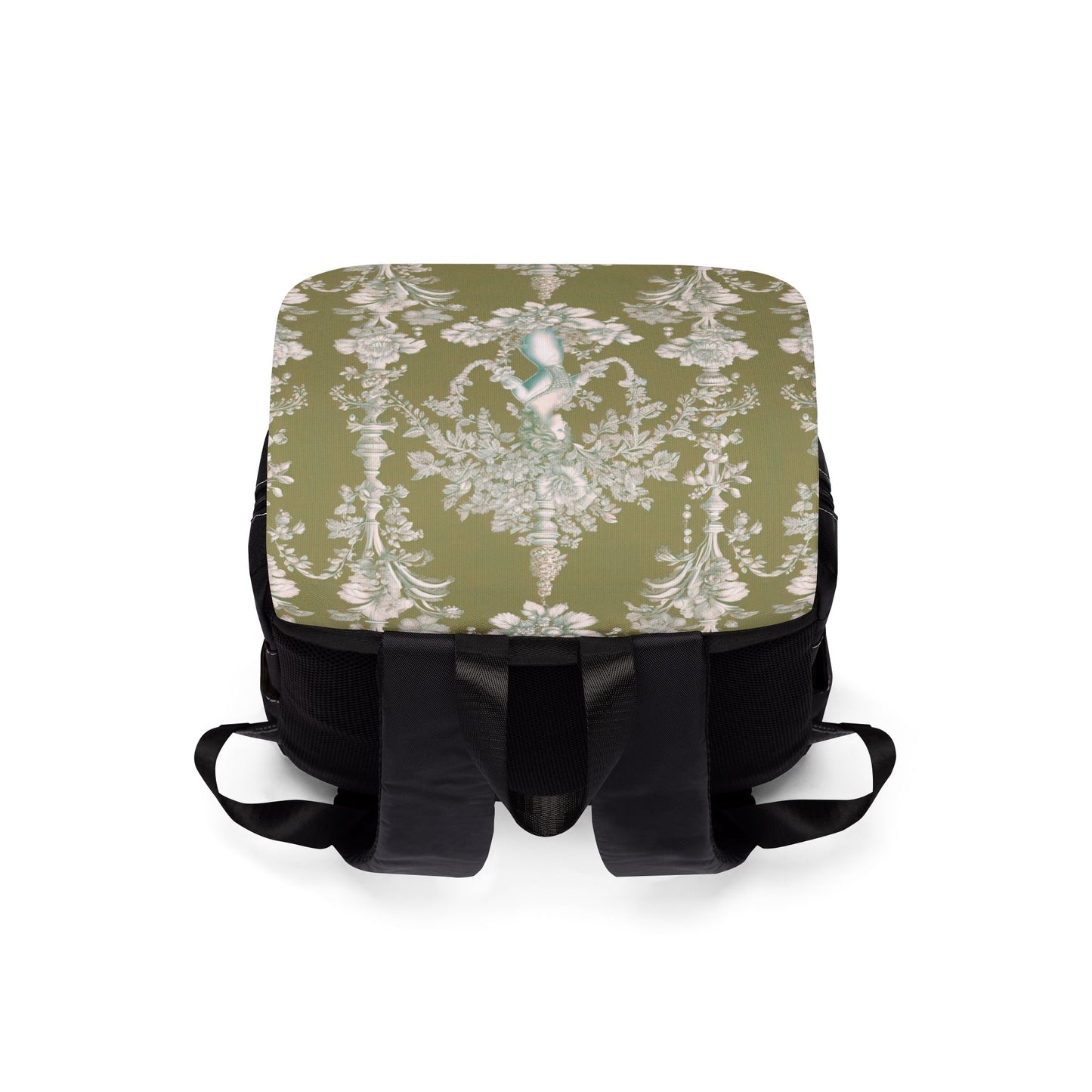 Tropical Casual Backpack - Perfect for Everyday Adventures / Pearl Lady Toile, Highborn Green