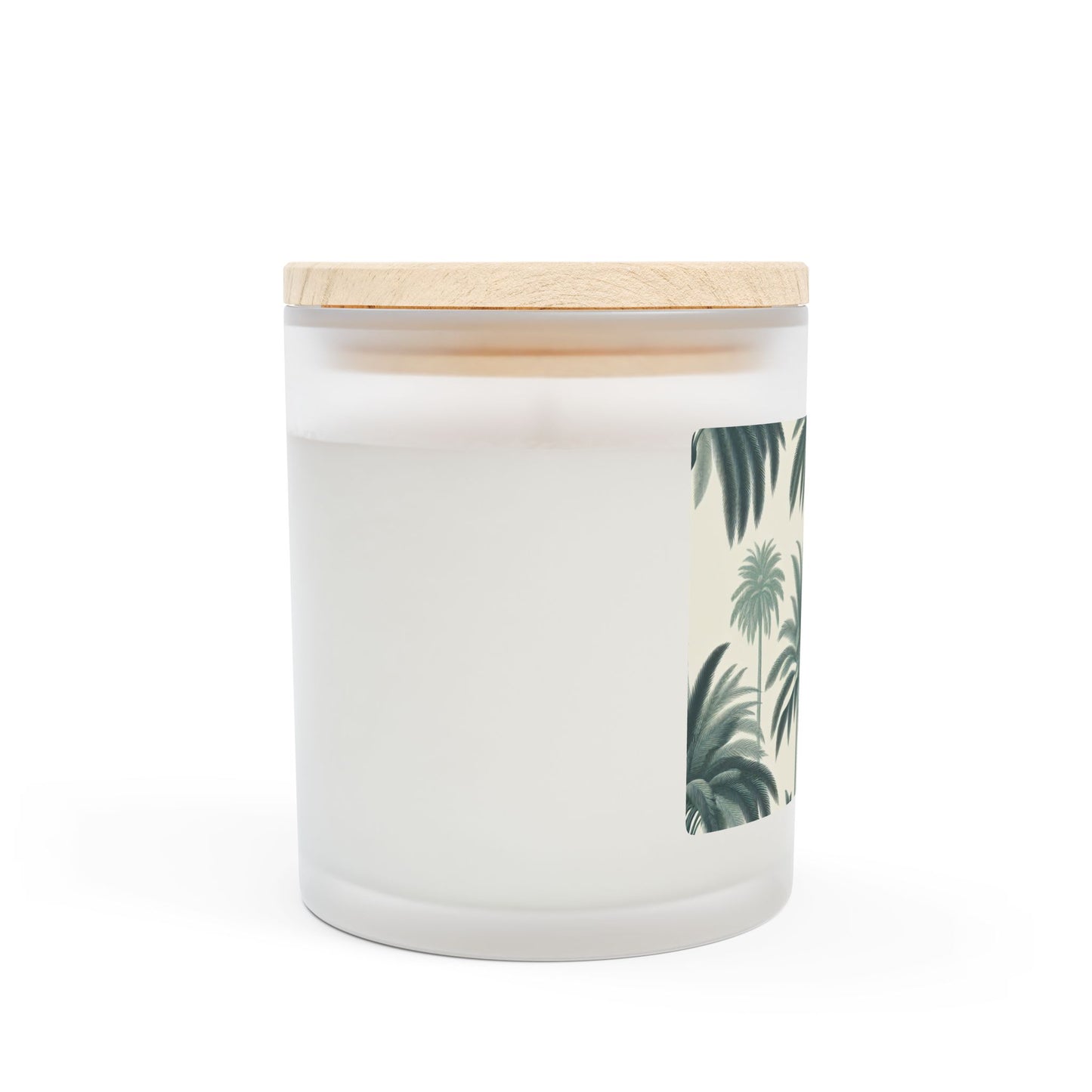 Frosted Glass Candle, 11oz - Palm Trees Sarasota