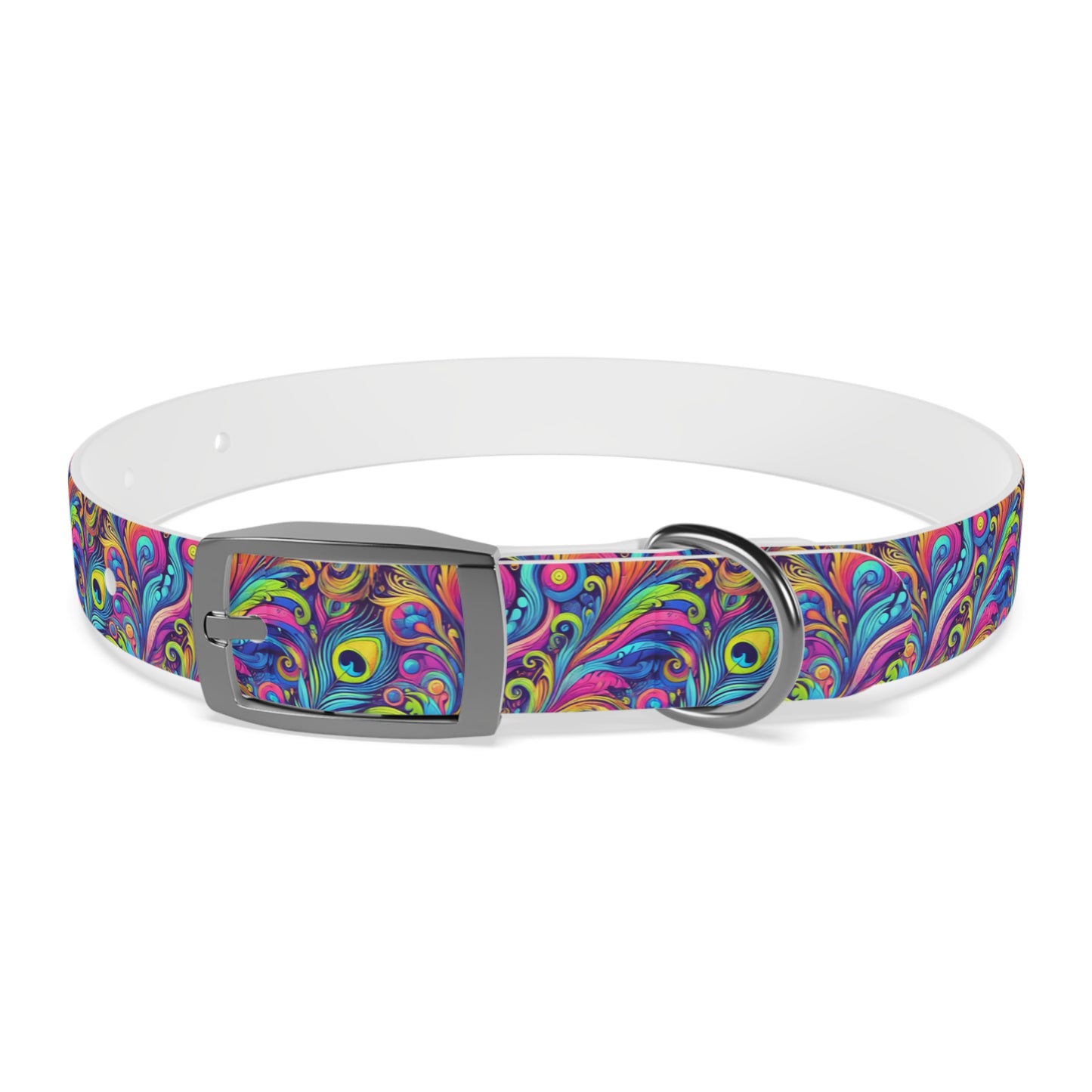 Tropical Dog Collar - Fun and Playful Pet Accessory / Feather Currents Pop