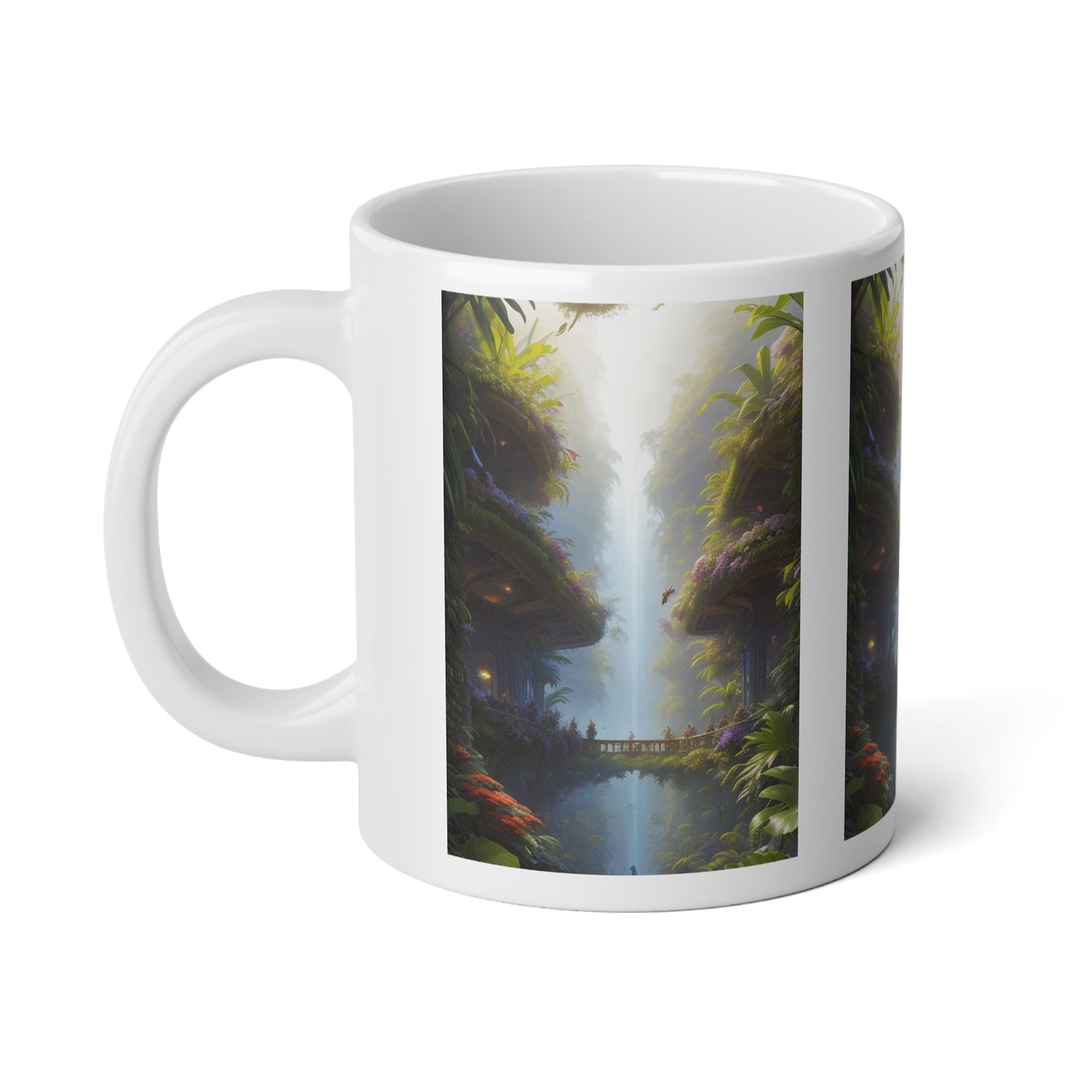 Jumbo Mug, 20oz, Rainforest Home | Tropical Coffee Cup