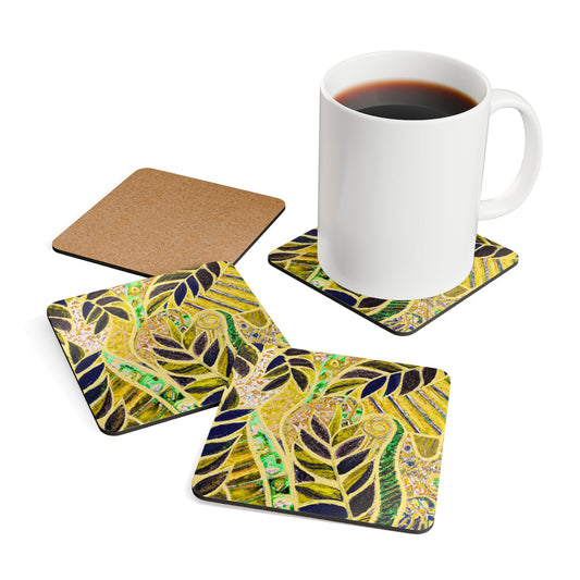 Coaster Set - Amazon Doodles, Yellow