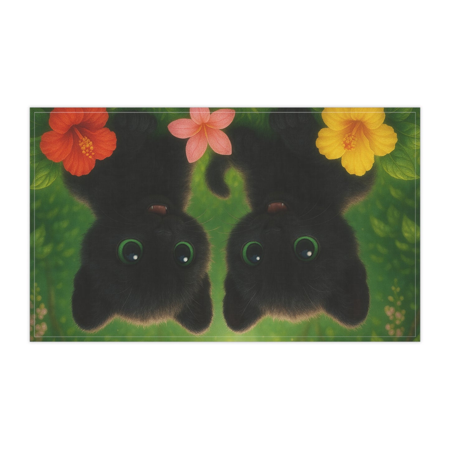 Tropical Tea Towels – Paradise Kitchen Decor / Baby Black Panthers, Macro