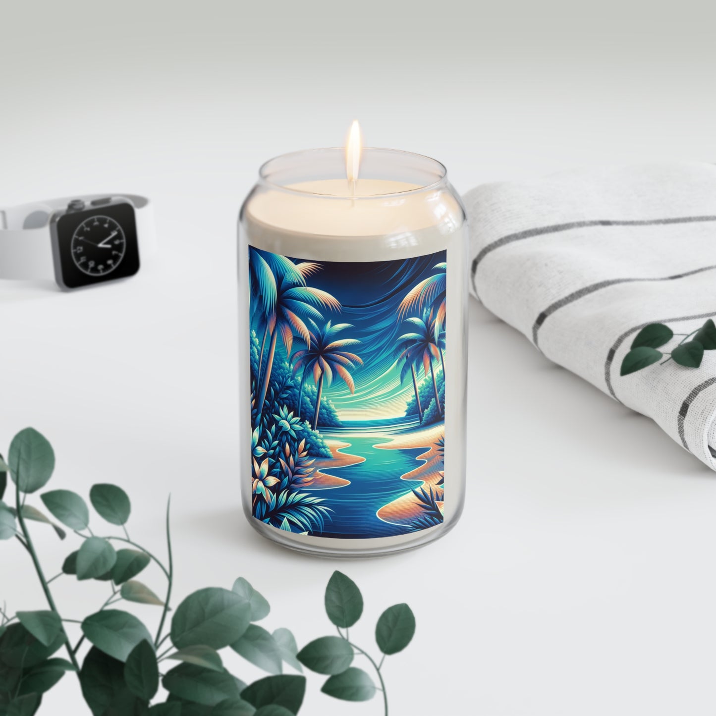Scented Candle, 13.75oz - Neon Blues Beach