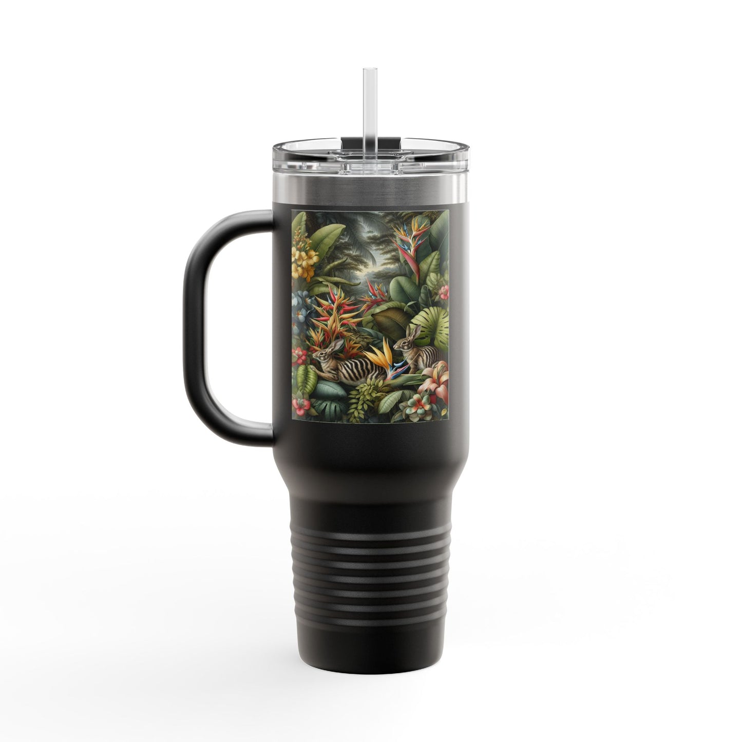 Rainforest Rabbit Outing Insulated Travel Mug - 40oz - Perfect for Outdoor Adventures