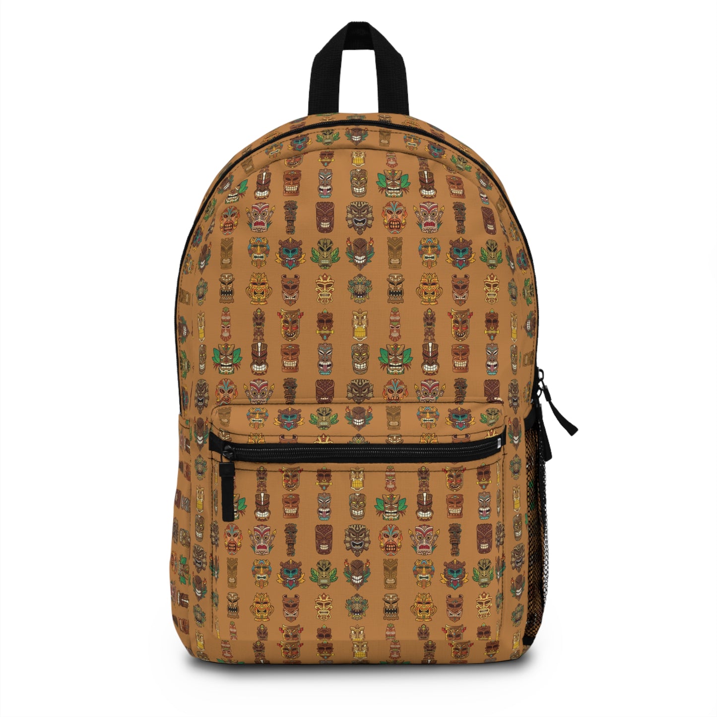 Tropical Backpack  / Tiny Tiki Dudes, Light Brown