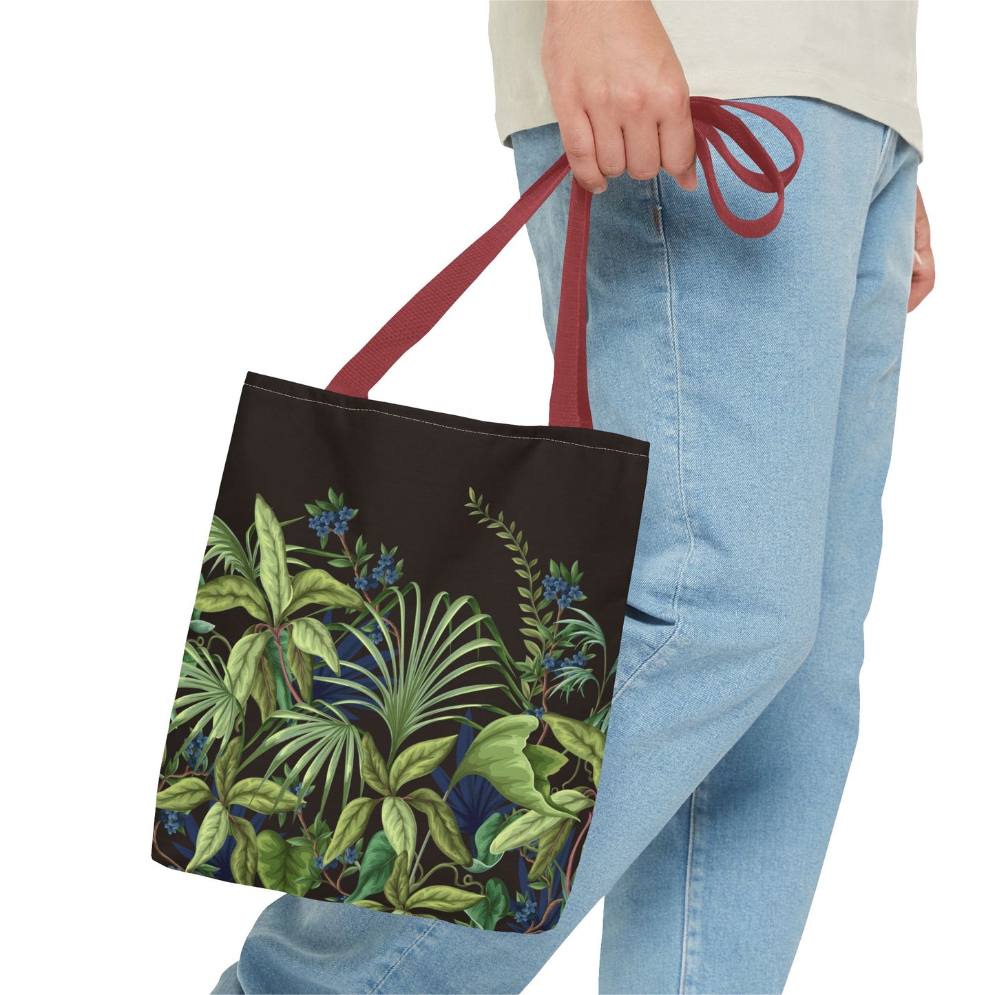 Tropical Midnight Jungle Tote Bag - 3 Sizes