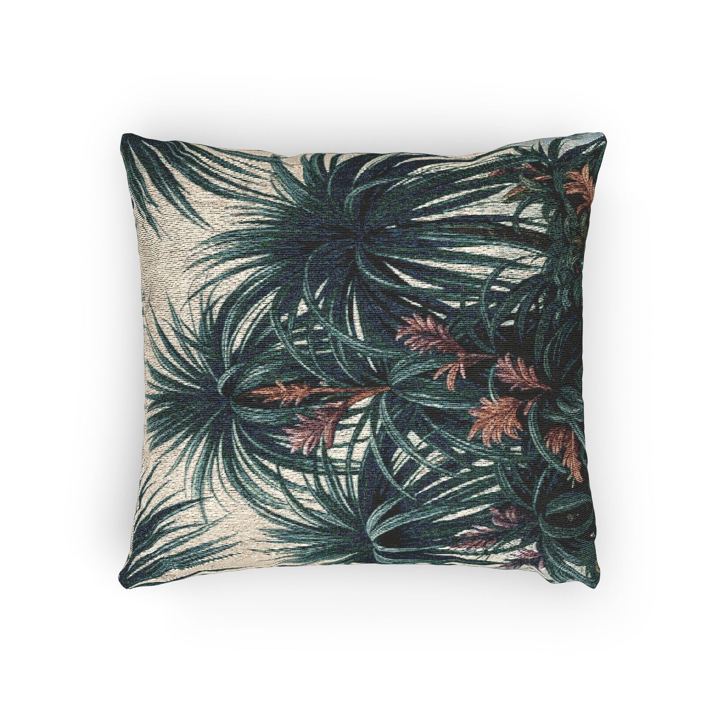 Woven Pillow, 17"W x 18"L ~ Tiny Palm Island