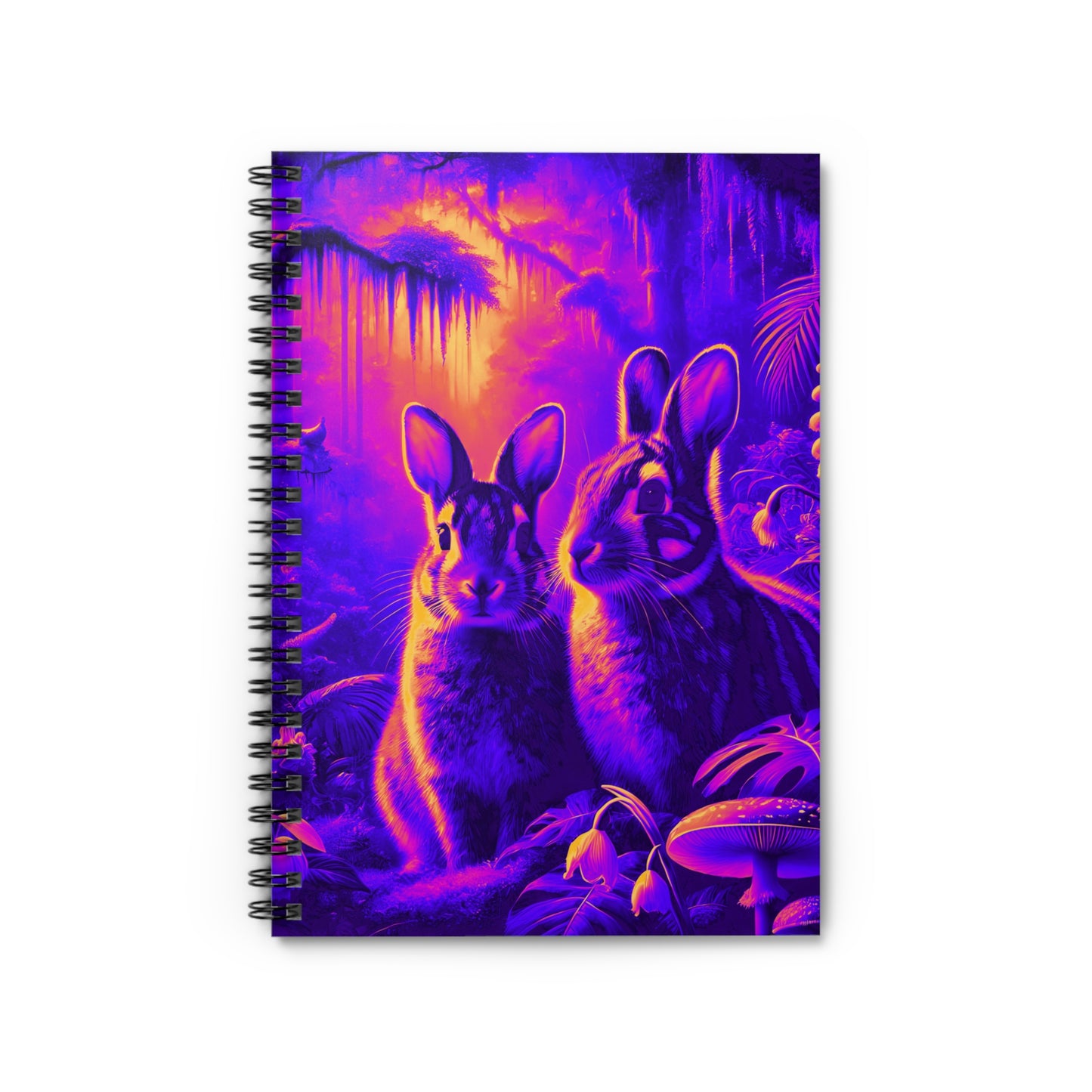 Spiral Notebook - Tropical Sumatran Rabbits/Purple Pop