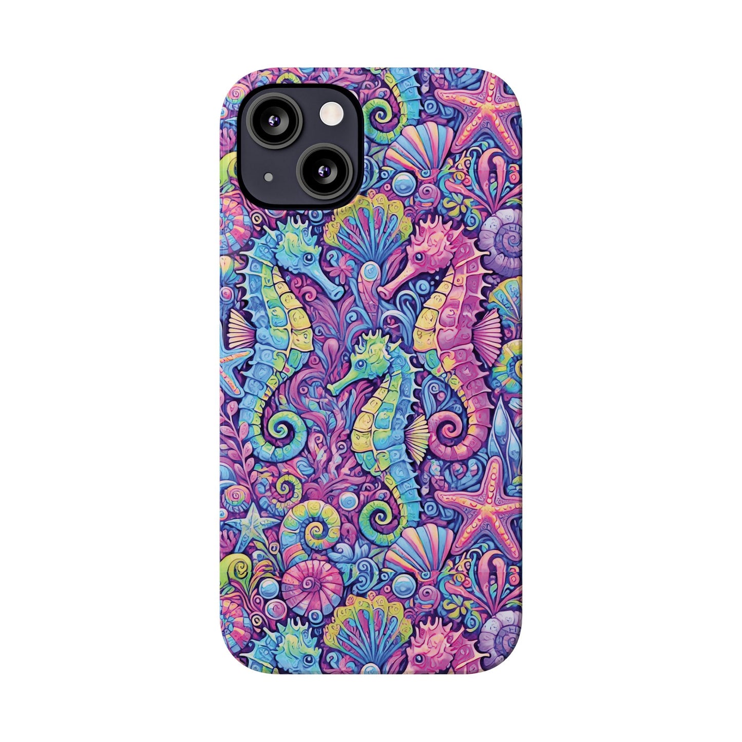 Slim Phone Cases - Seahorses, Fantasy POP