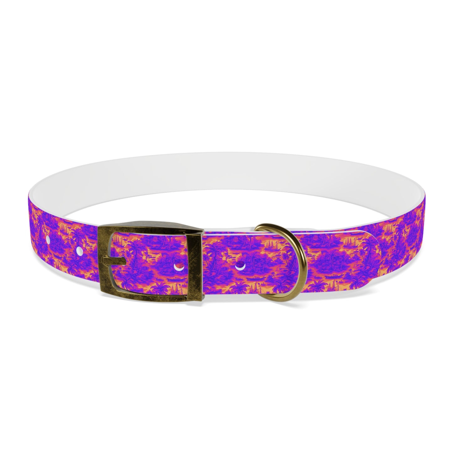 Dog Collar - Crazy Cool Tropical Toile