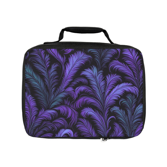 Rocco Palms/Purple Lunch Bag - Eco-Friendly Insulated Tote, Adult and Child Lunchbox / Perfect for Picnics, Beach Outings