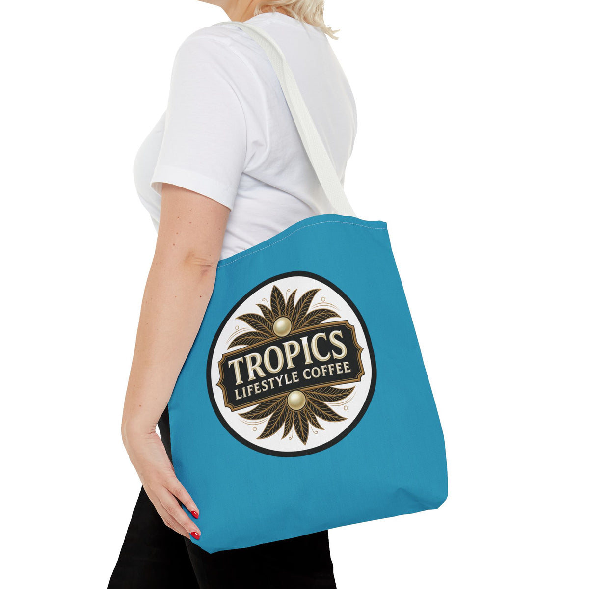 Tropics Lifestyle Coffee Tote Bag - 3 Sizes / Dark Green