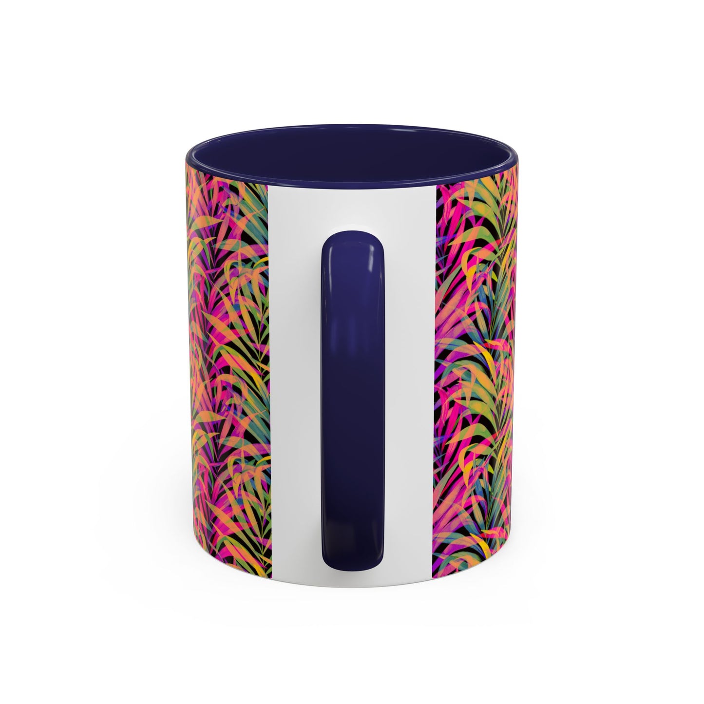 Accent Coffee Mug (11, 15oz), Rainbow Fronds / Various Colors