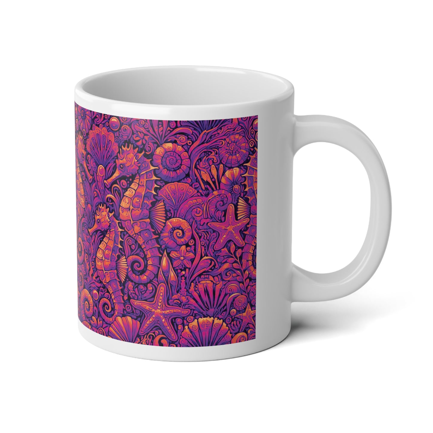 Jumbo Mug, 20 oz | Seahorse Trio, Heatwave