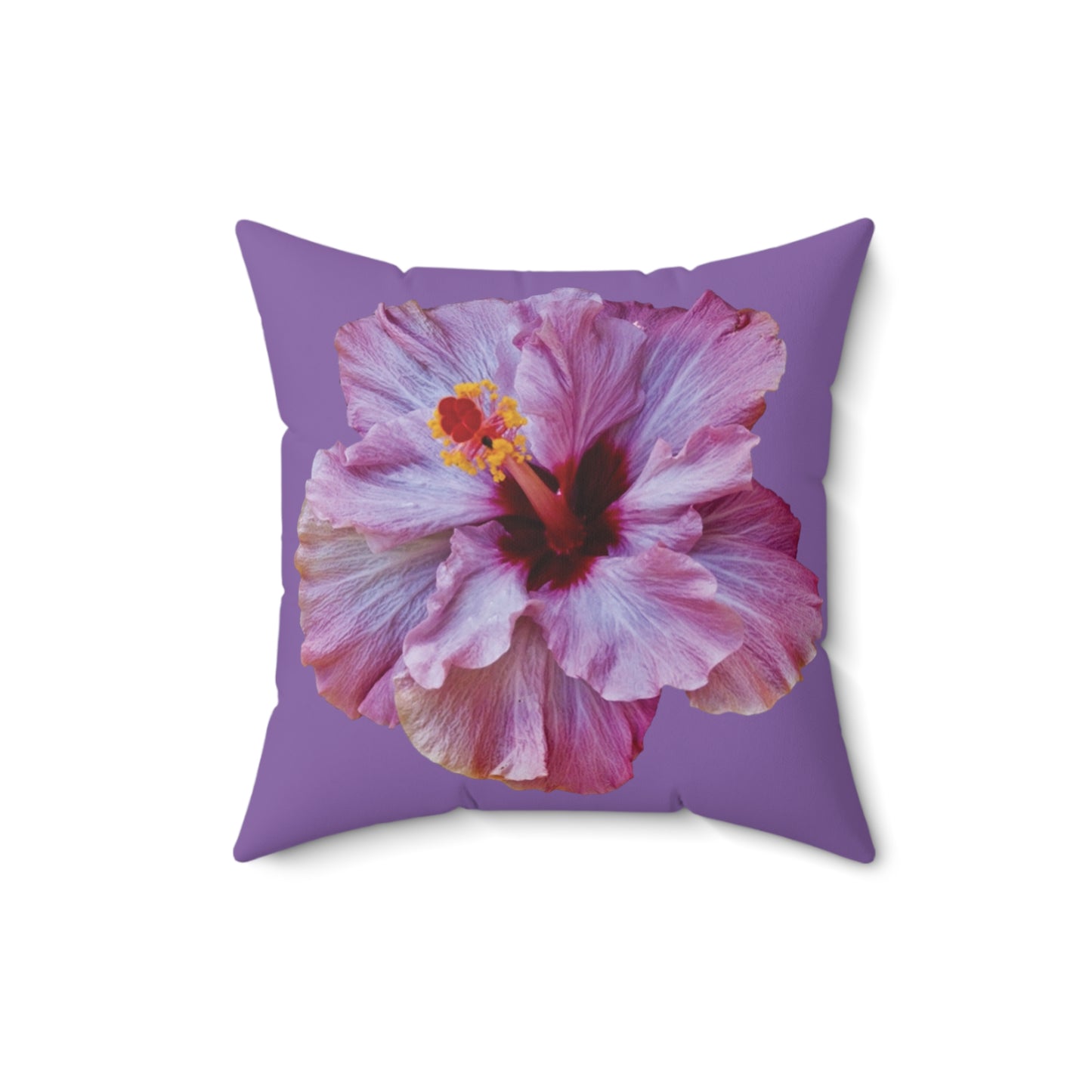 Decorative Pillow - Accent Cushion, 4 Sizes / Photo Purple Hibiscus, Lt. Purple