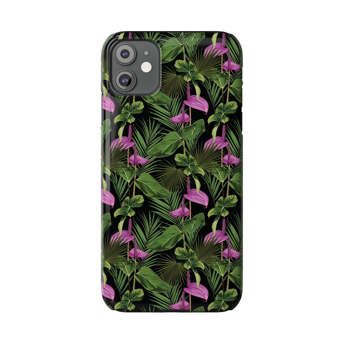 Slim Phone Cases - Anthurium and Palm