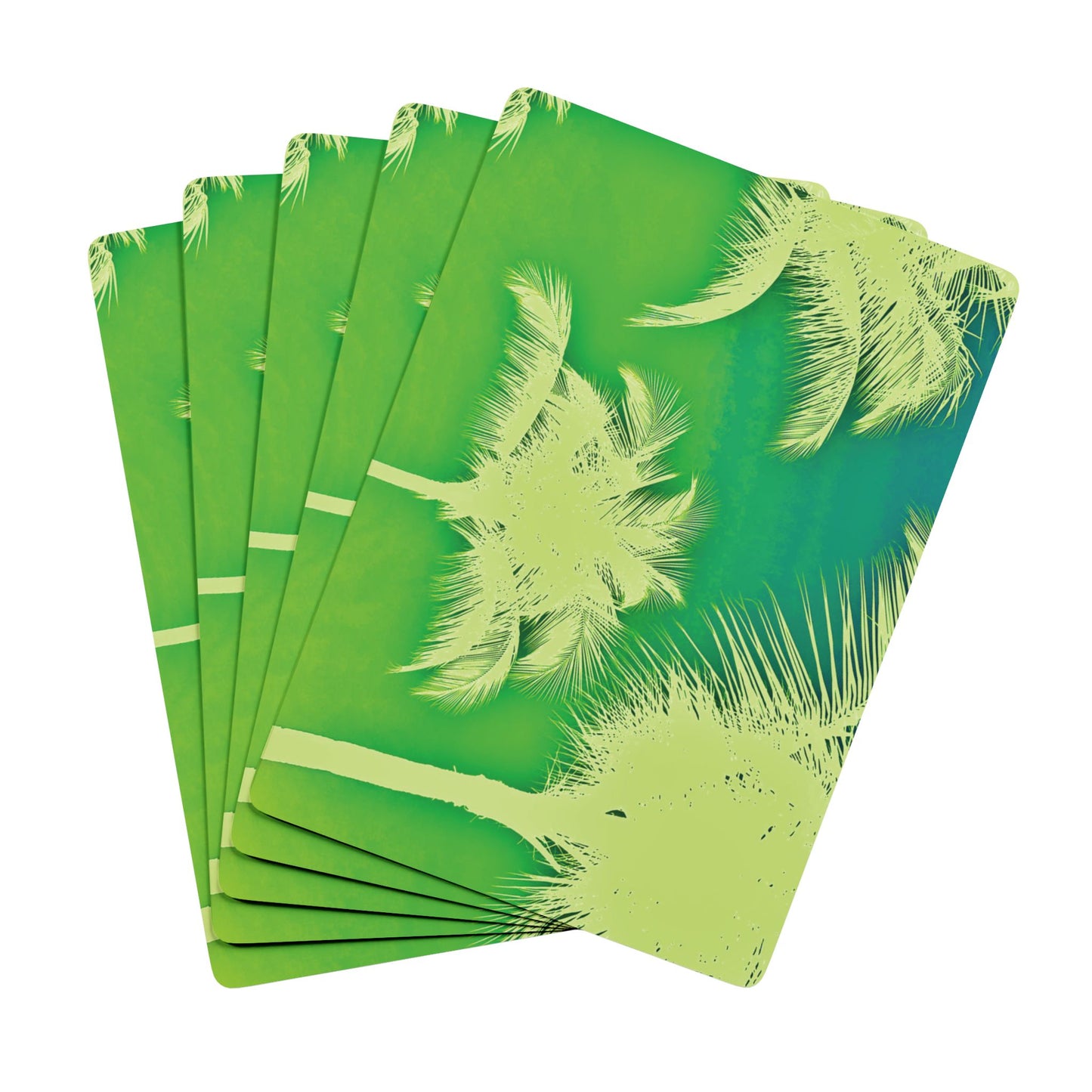 Poker Playing Cards - Palm Glow Green