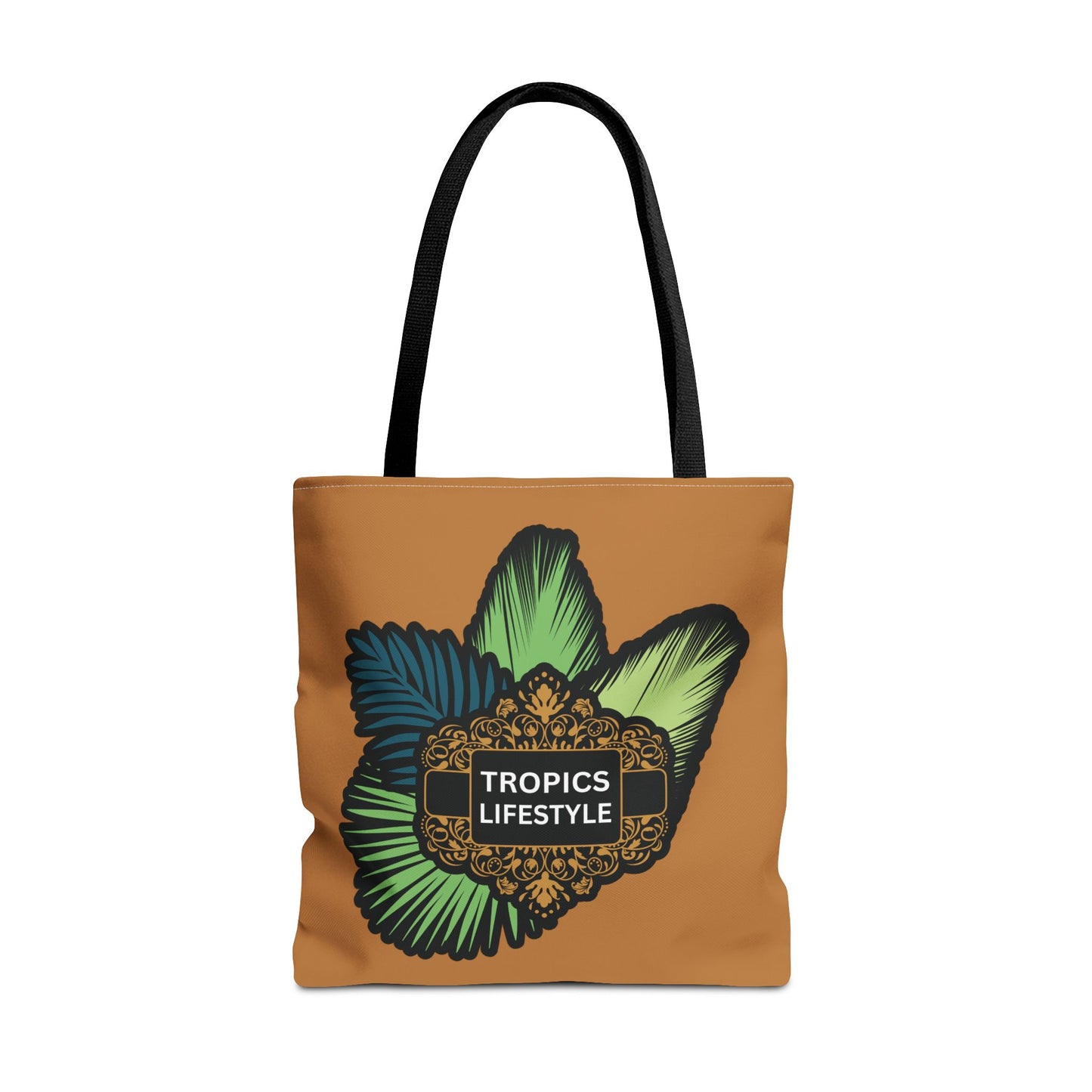 Elegant Tropics Lifestyle Logo Tote Bag - 3 Sizes, Lt. Brown