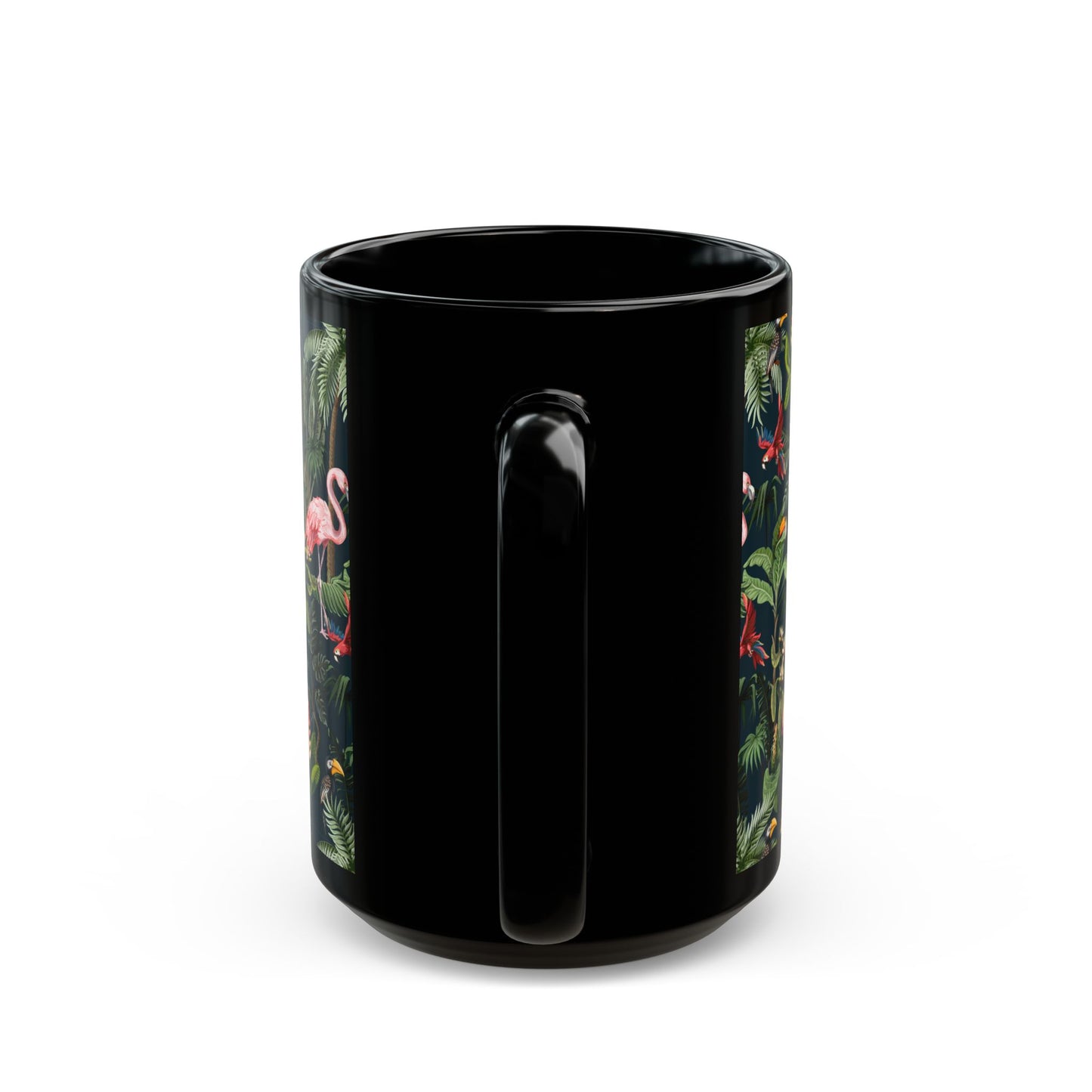 Midnight Rainforest Party Black Coffee Mug