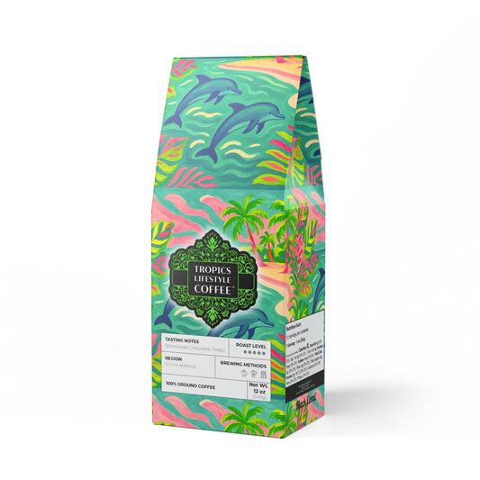 Black Coral Blend™ (Dark French Roast) Specialty Grade Craft Coffee / Jumping Dolphins