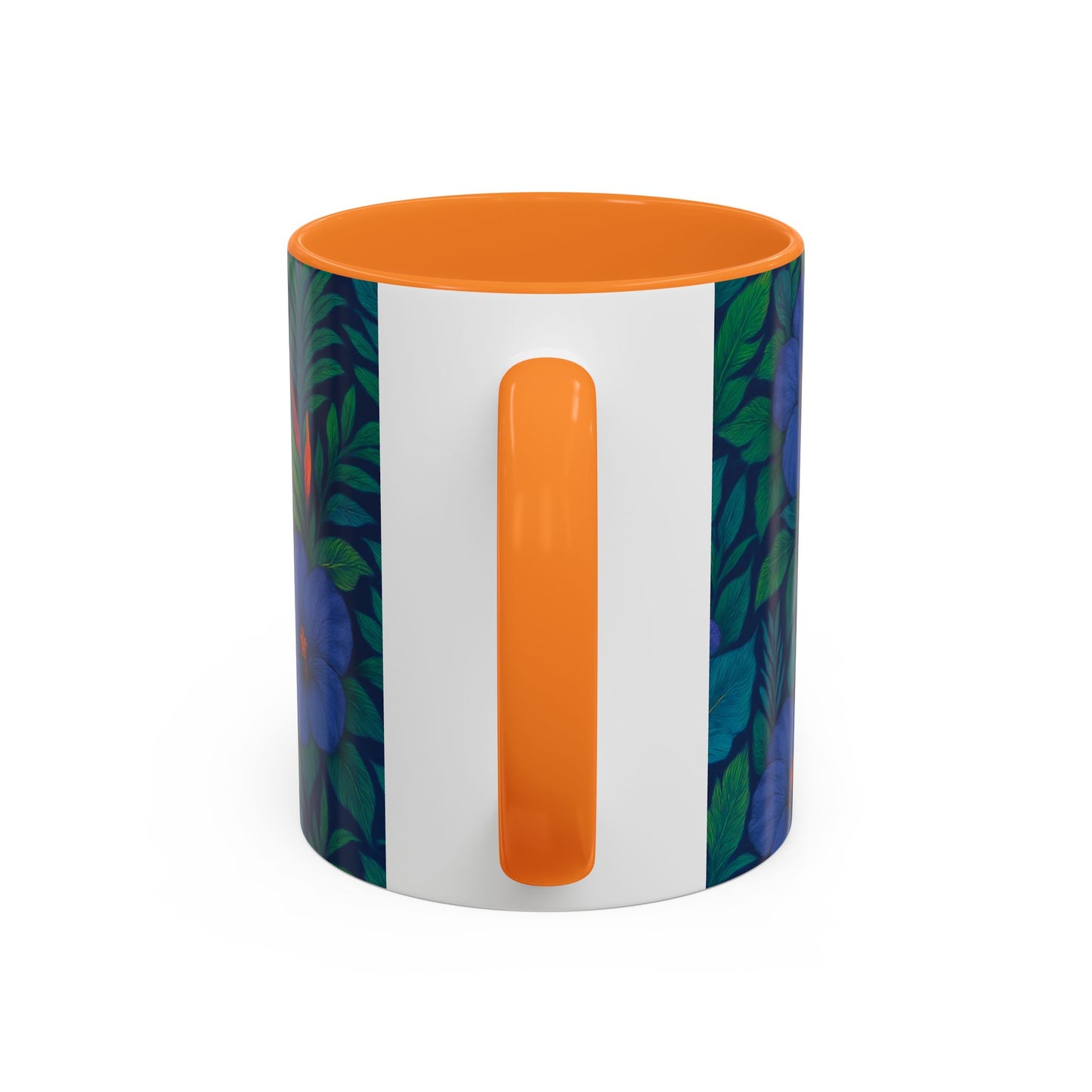 Vibrant Floral Coffee Mug - 11oz & 15oz / Midnight Flower Coral