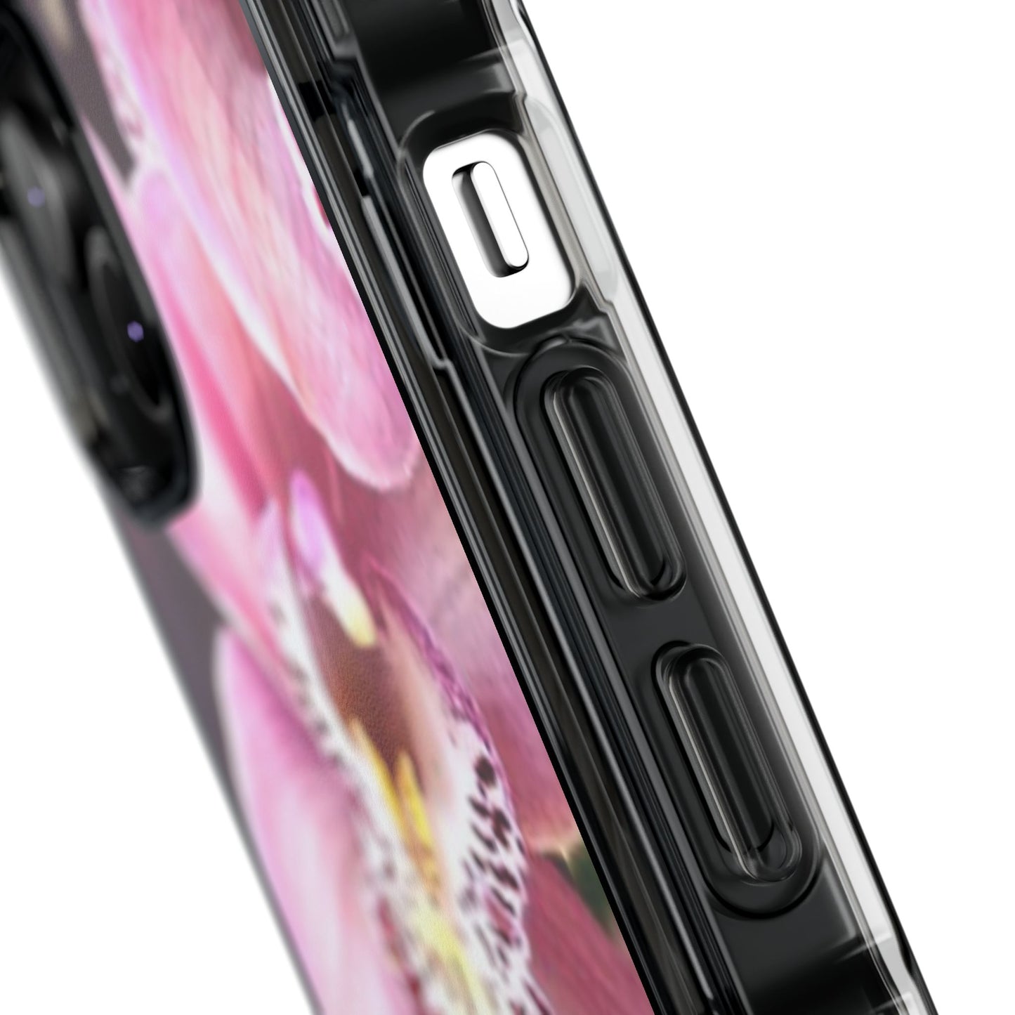 Pink Orchid/Photo Magnetic Clear Phone Case, Many Models