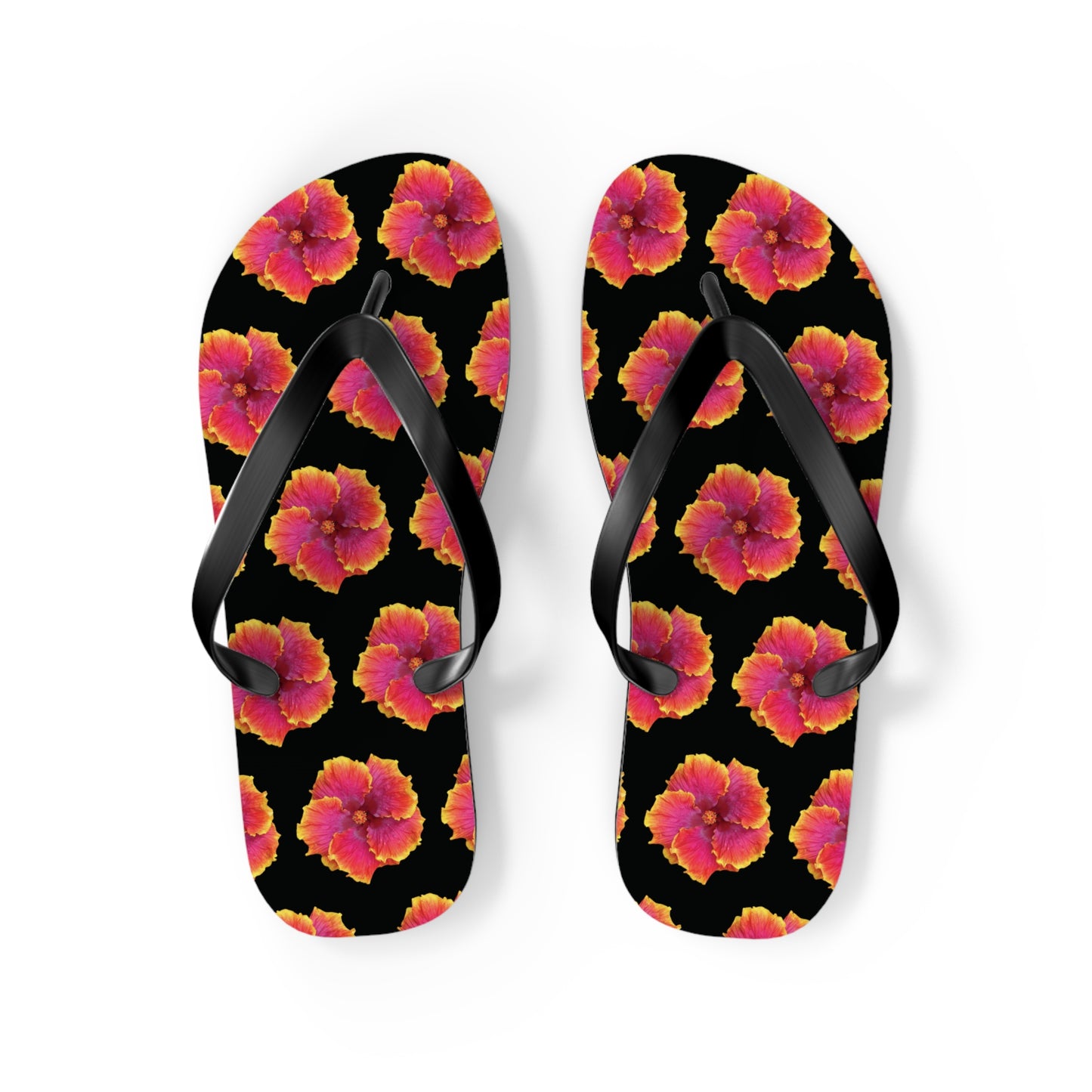 Flip Flops - Sunset Hibiscus/Black