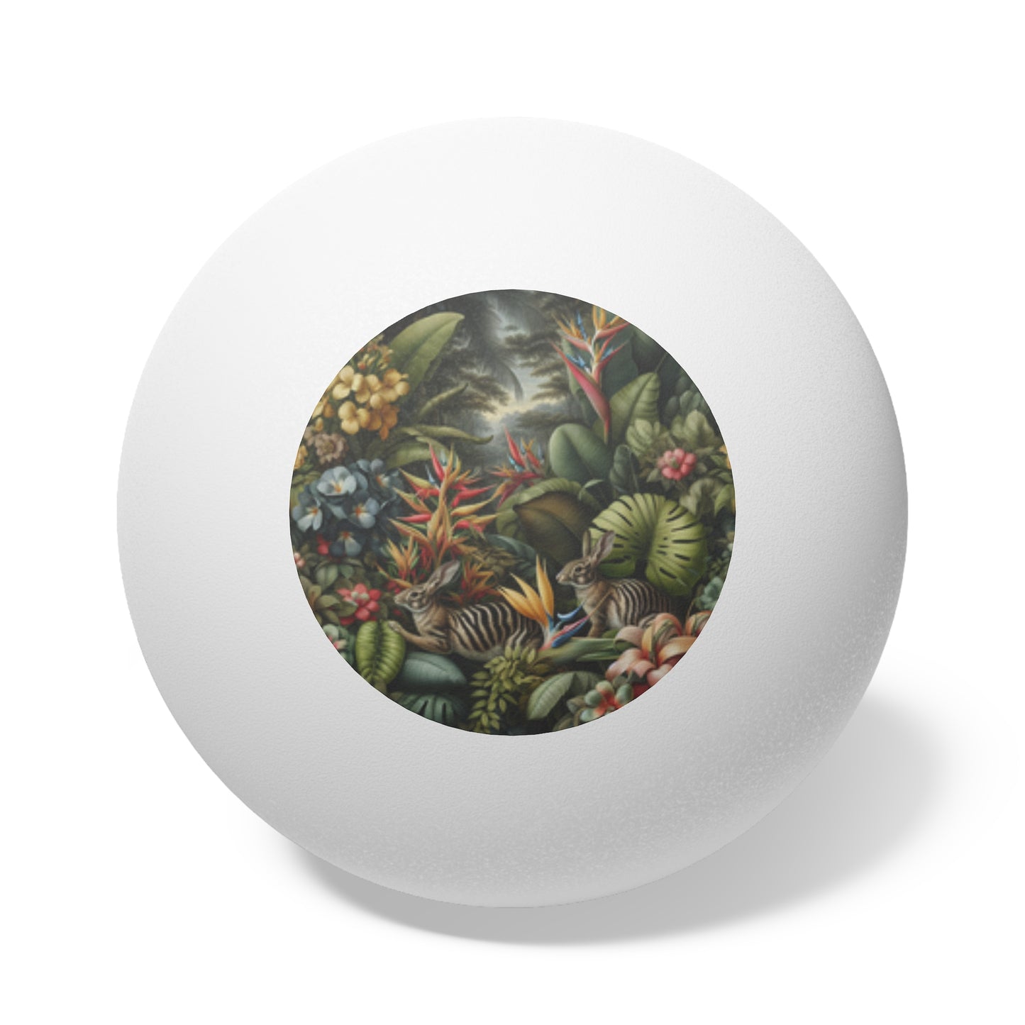 Tropical Paradise Ping Pong Balls - 6 Pack / Rainforest Rabbit Outing
