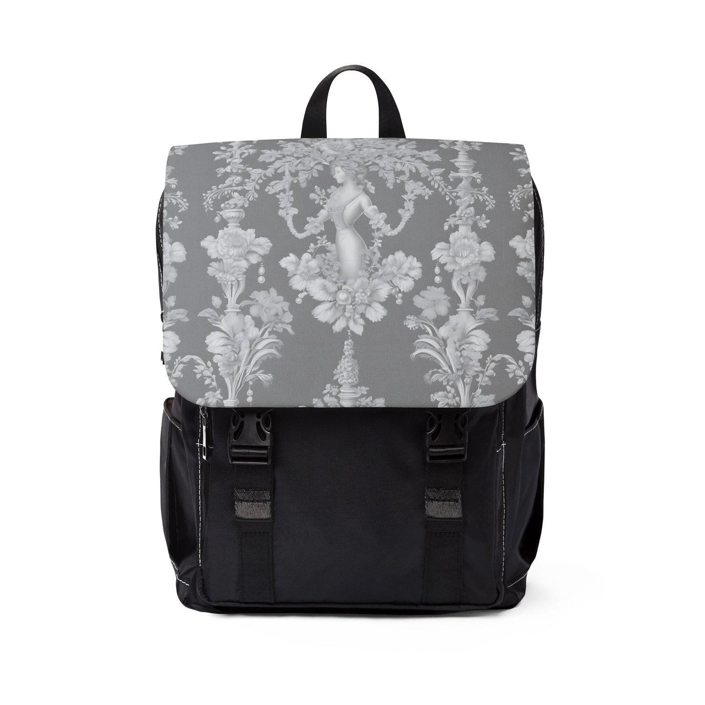 Tropical Casual Backpack - Perfect for Everyday Adventures / Pearl Lady Toile, Slate