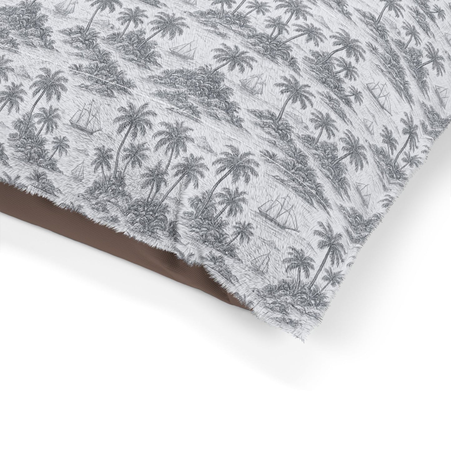 Pet Bed - Cozy and Fun Dog or Cat Bed for Beach Lovers / Faraway Toile, Noir