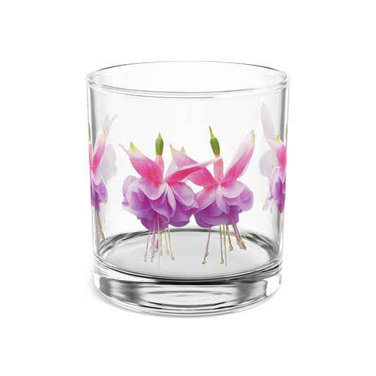 Rocks Glass, 10oz - Two Fuchsias