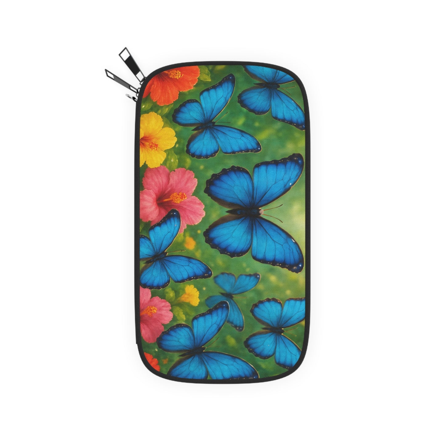 Passport Wallet – Perfect for Travelers & Adventurers / Rainforest Morpho Butterflies Flight