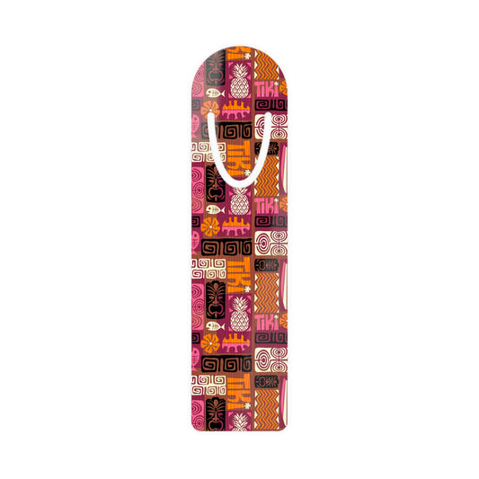 Bookmark - Aluminum, Tiki Poster Pink/Orange