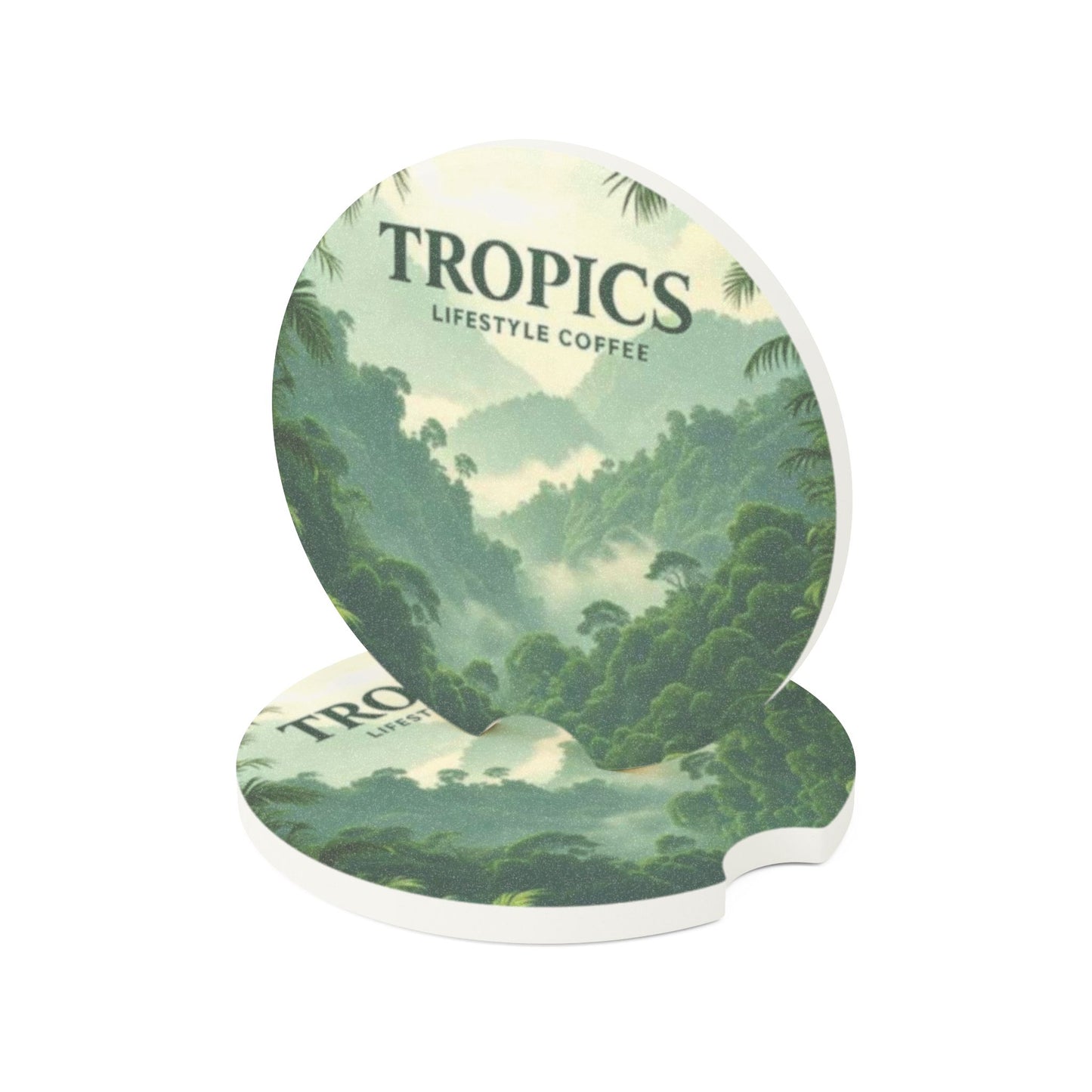 Soapstone Car Coaster - Tropics Lifestyle Coffee, Rainforest Mist