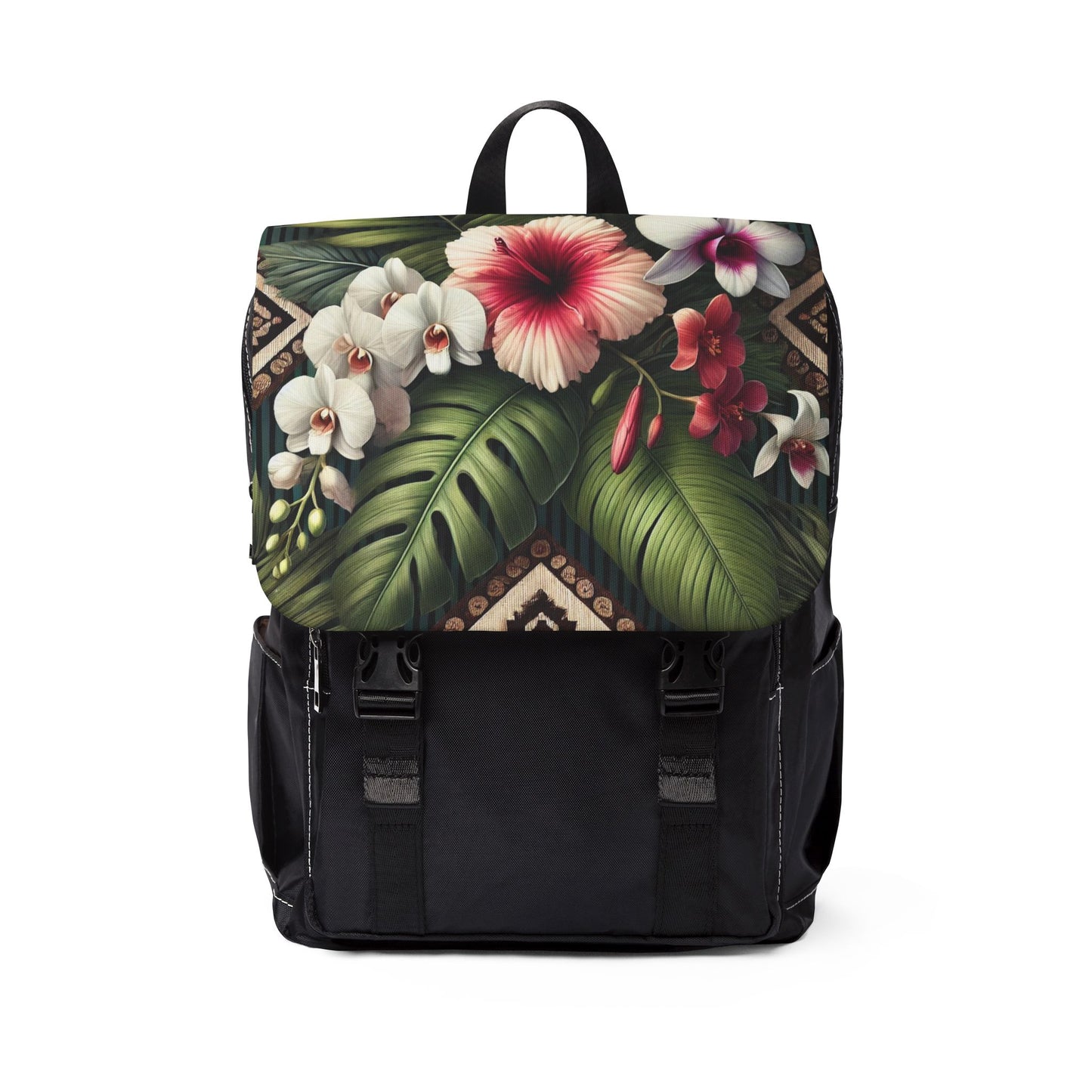 Tropical Casual Backpack - Perfect for Everyday Adventures / Tiki Orchids