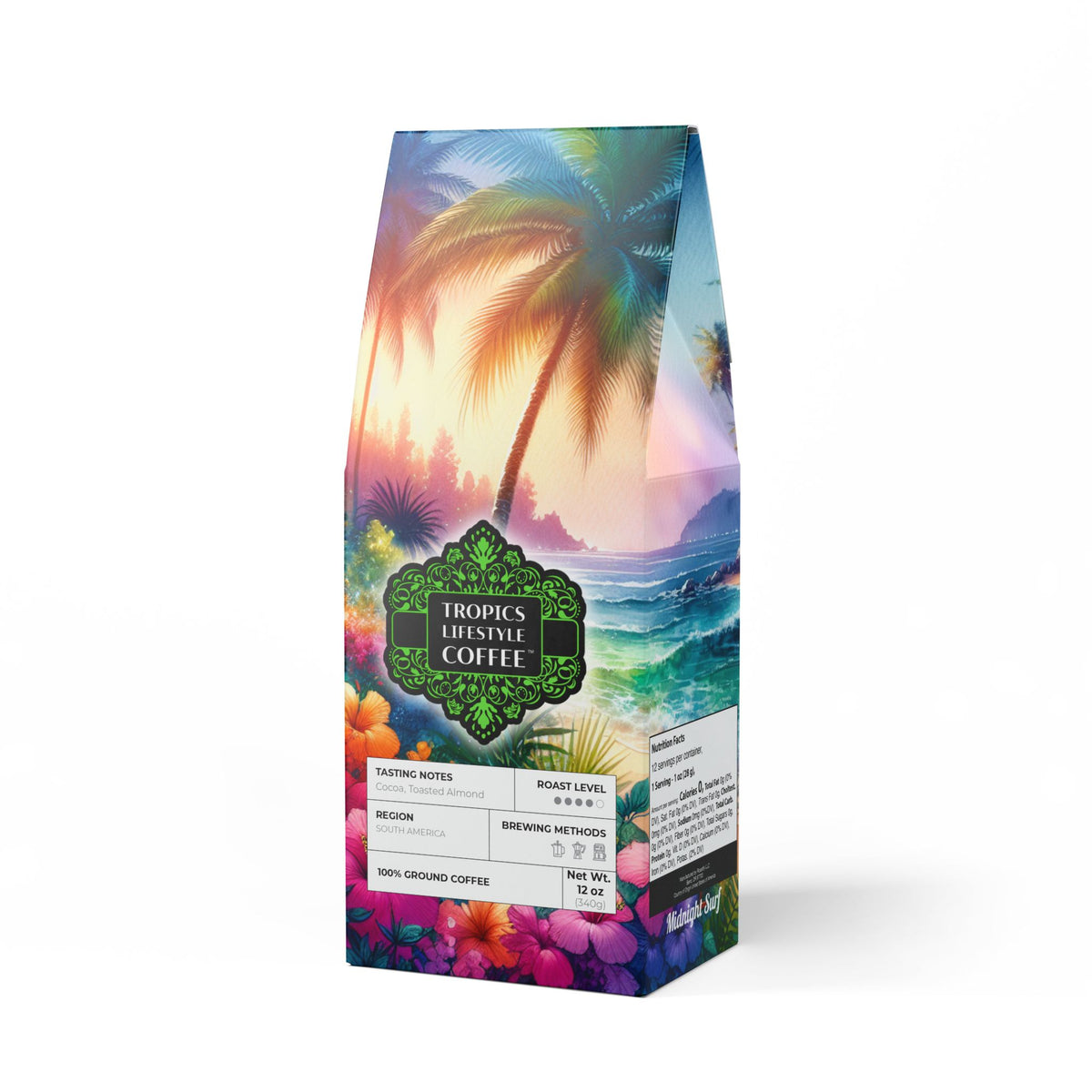 Midnight Surf Blend™ (Medium-Dark Roast) Specialty Grade Craft Coffee / Bay of Peace