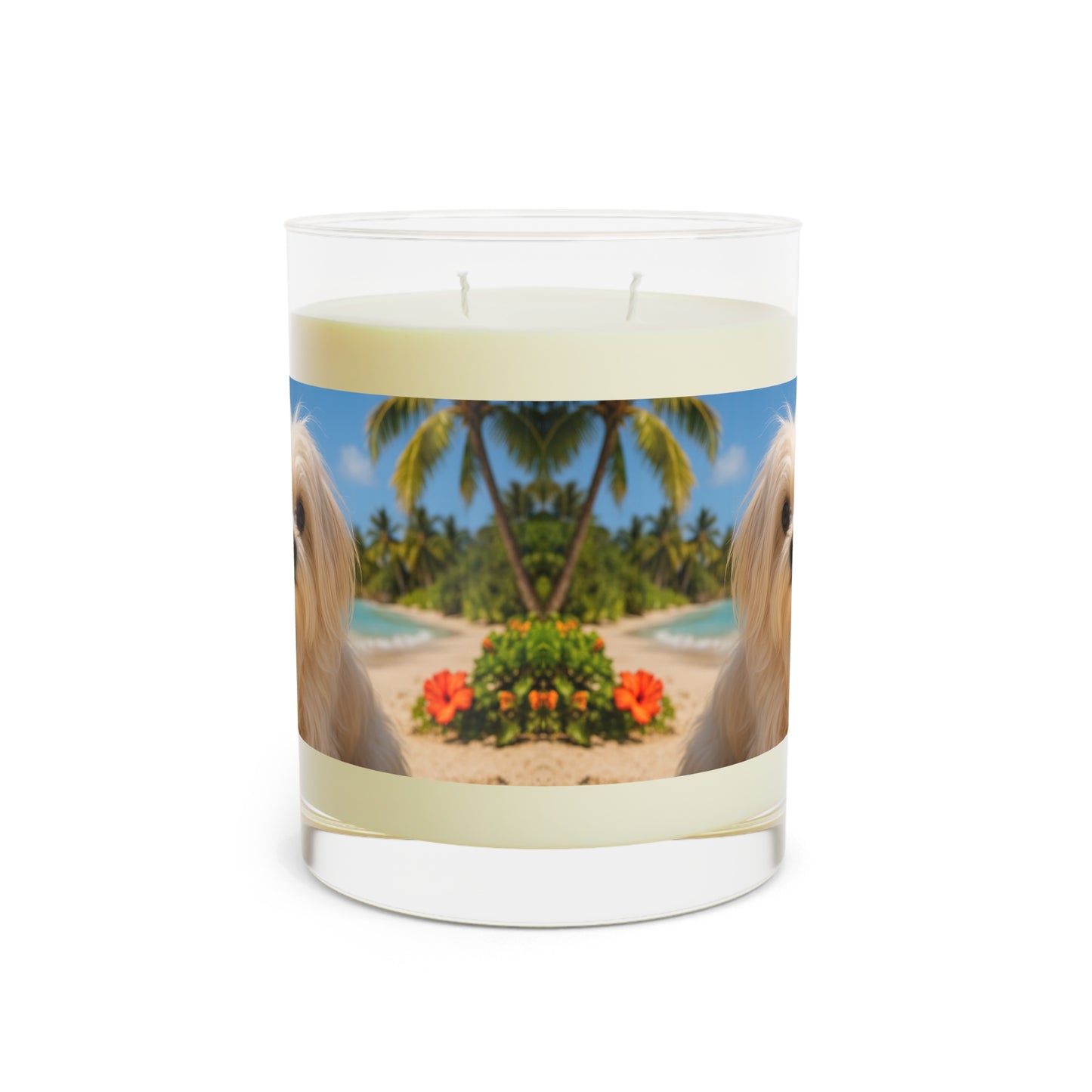 Puppy Ariel Scented Candle - 11oz Full Glass, Tropical Decor