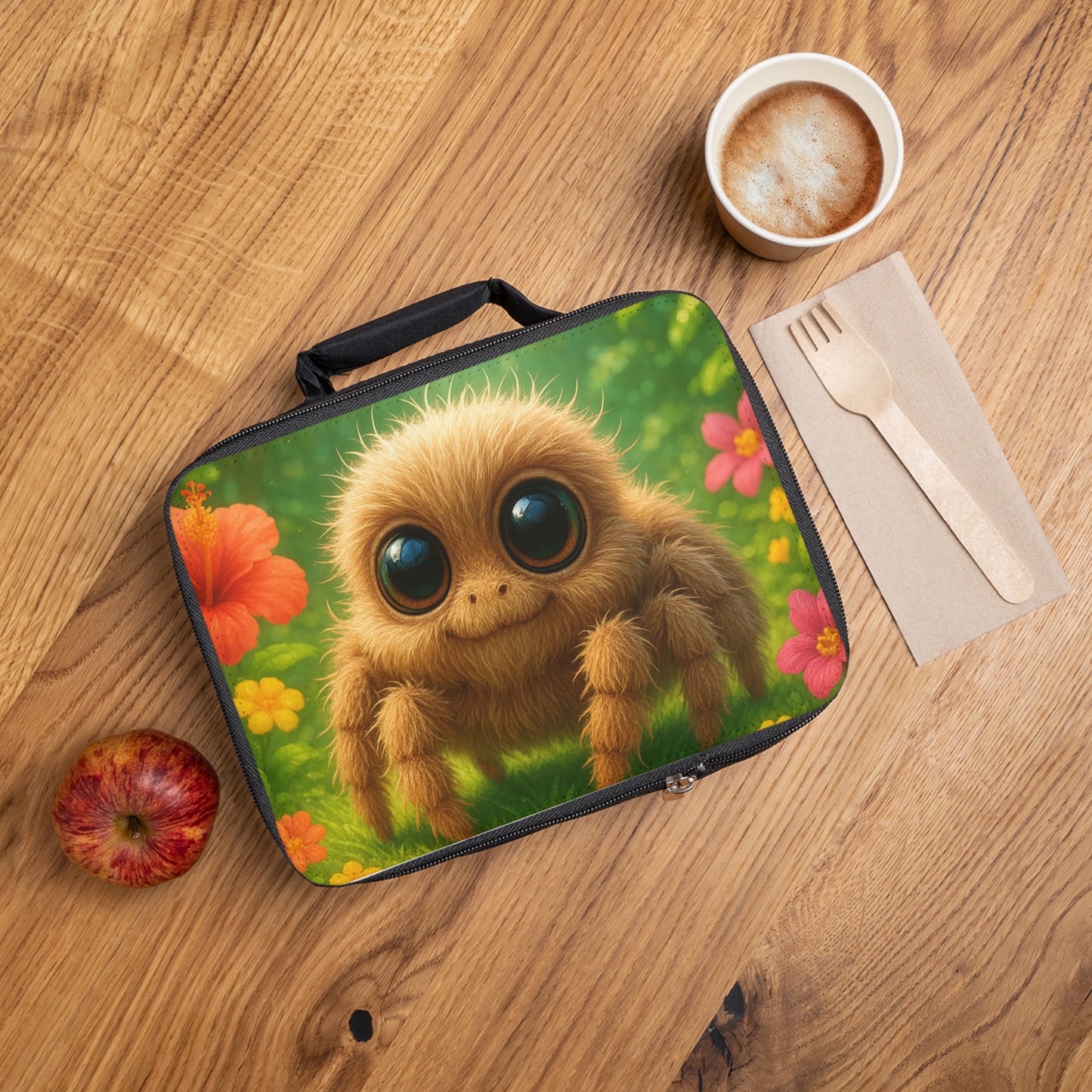 Baby Spider Rainforest Lunch Bag - Eco-Friendly Insulated Tote, Adult and Child Lunchbox / Perfect for Picnics, Beach Outings