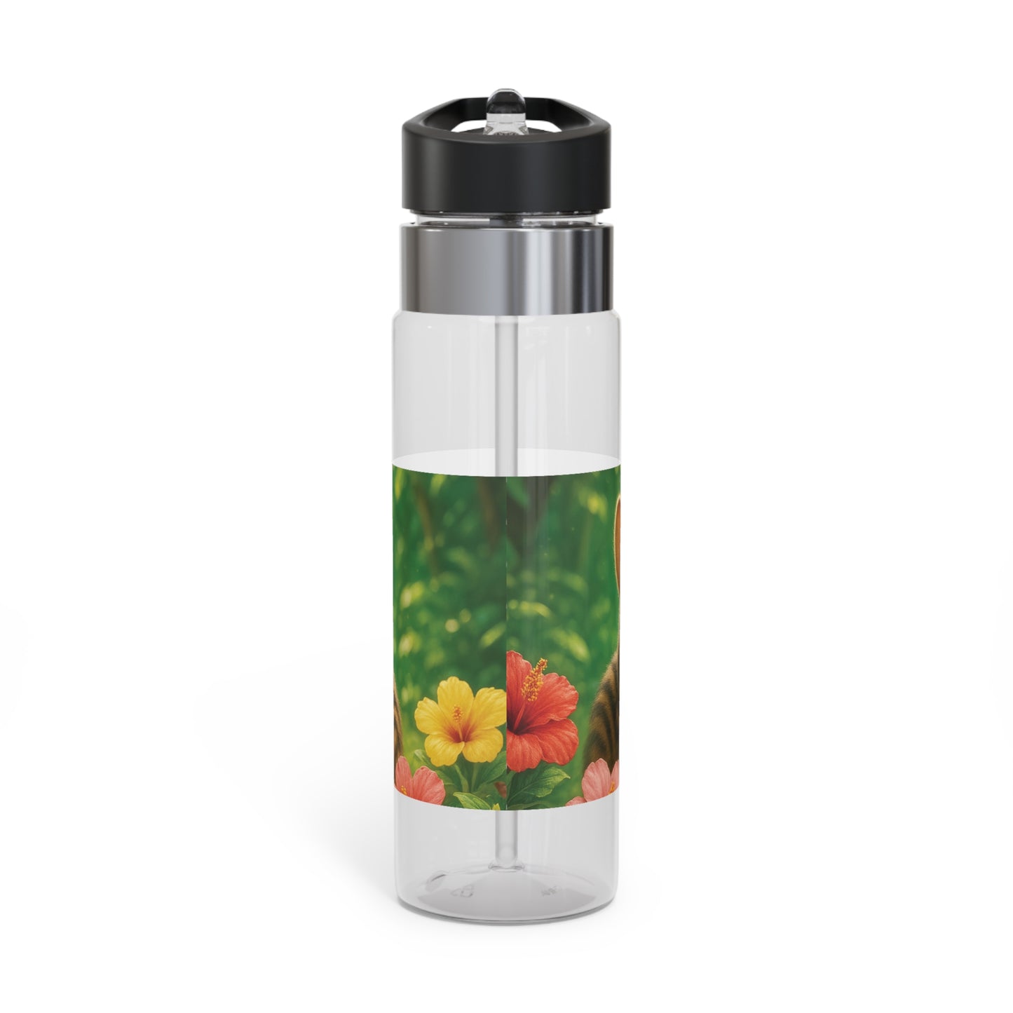 Tropical 20oz Tritan Sport Water Bottle -  Leakproof, Lightweight, BPA-Free / Baby Sumatran Rabbits