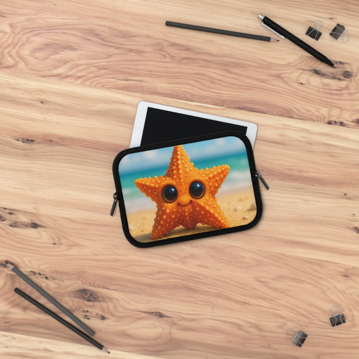Tropical Laptop Sleeve, 5 Sizes - Perfect for Beach Lovers & Students / Baby Starfish