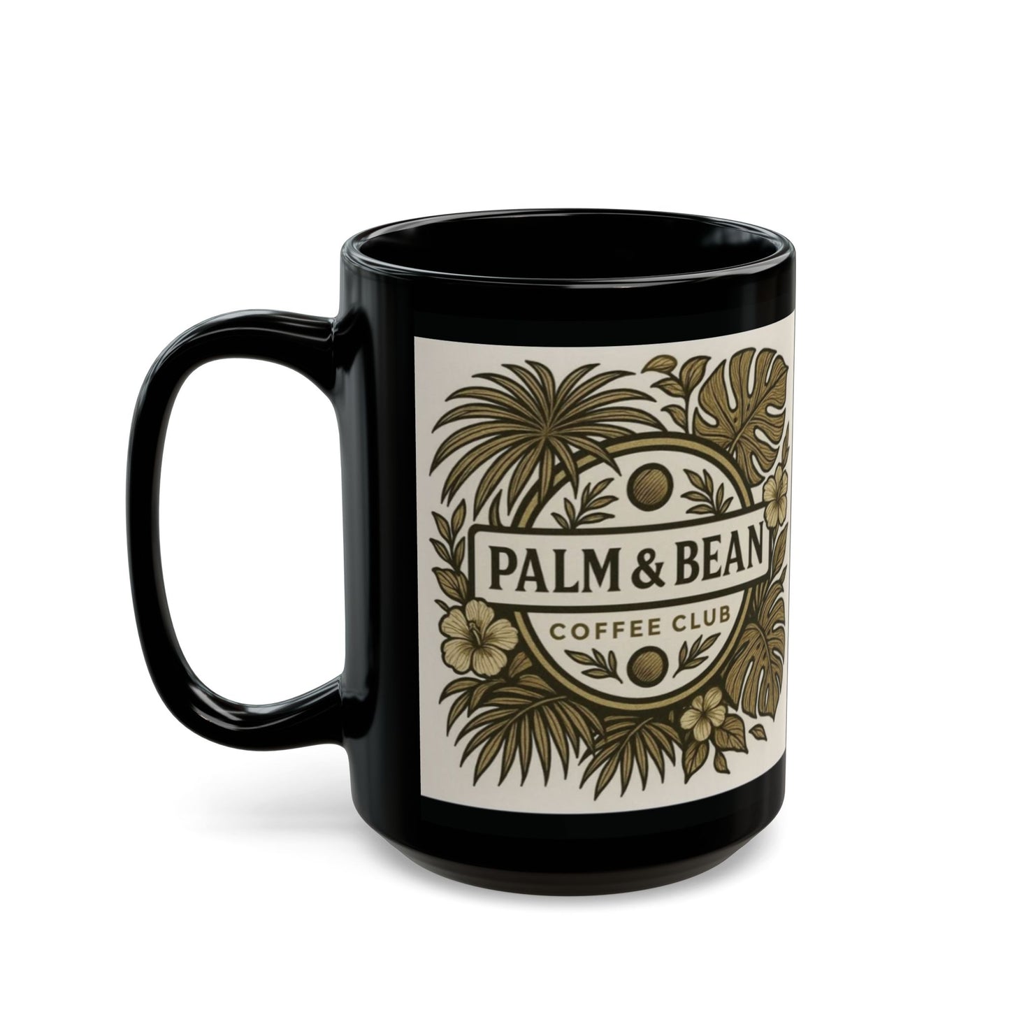 Black Coffee Mug - Palm & Bean Coffee Club
