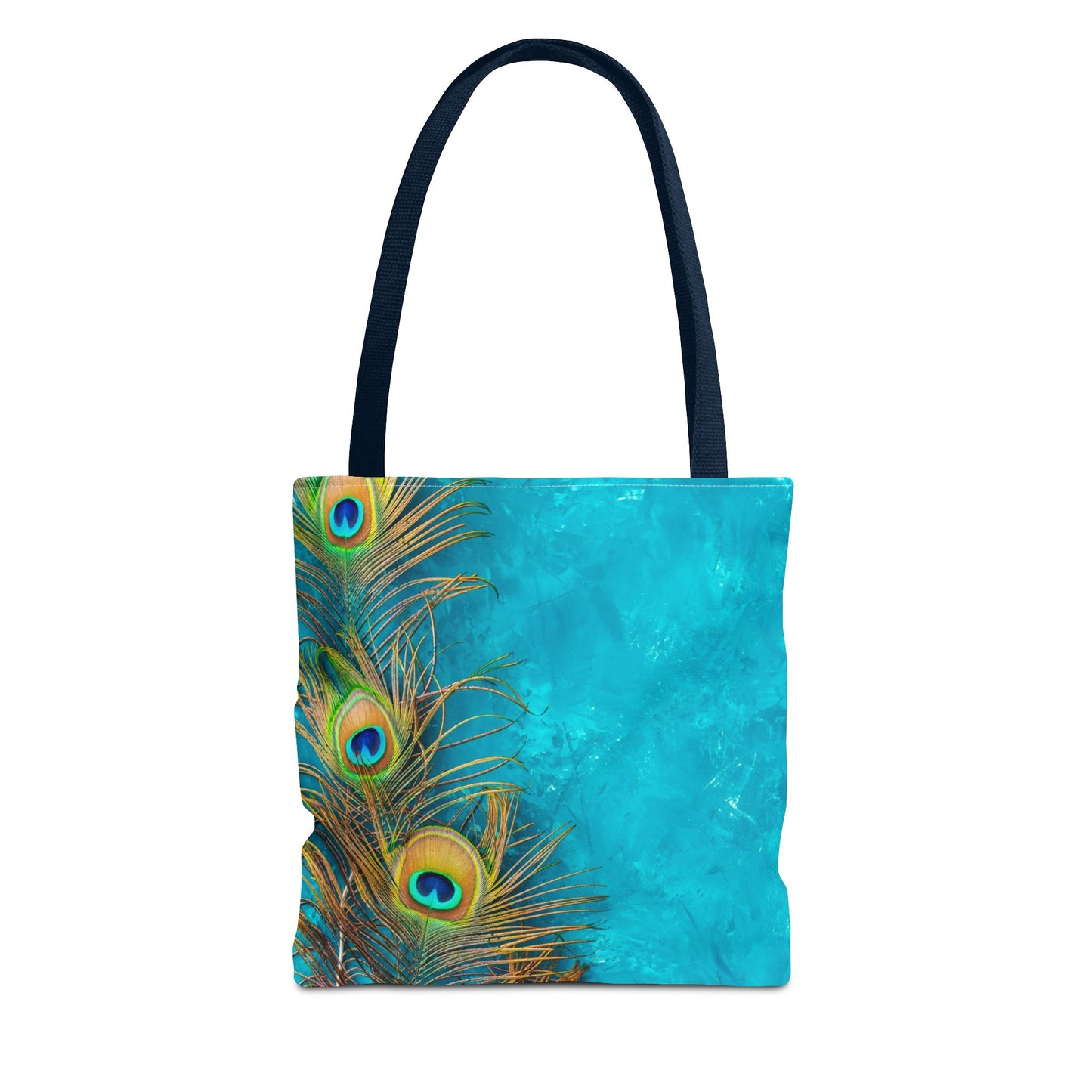 Peacock Turquoise Glow Tote Bag - 3 Sizes