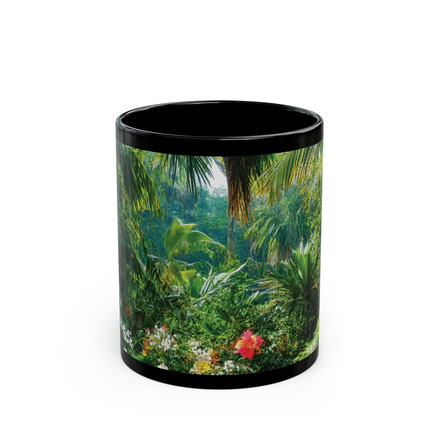 Black Coffee Mug - Rainforest Path