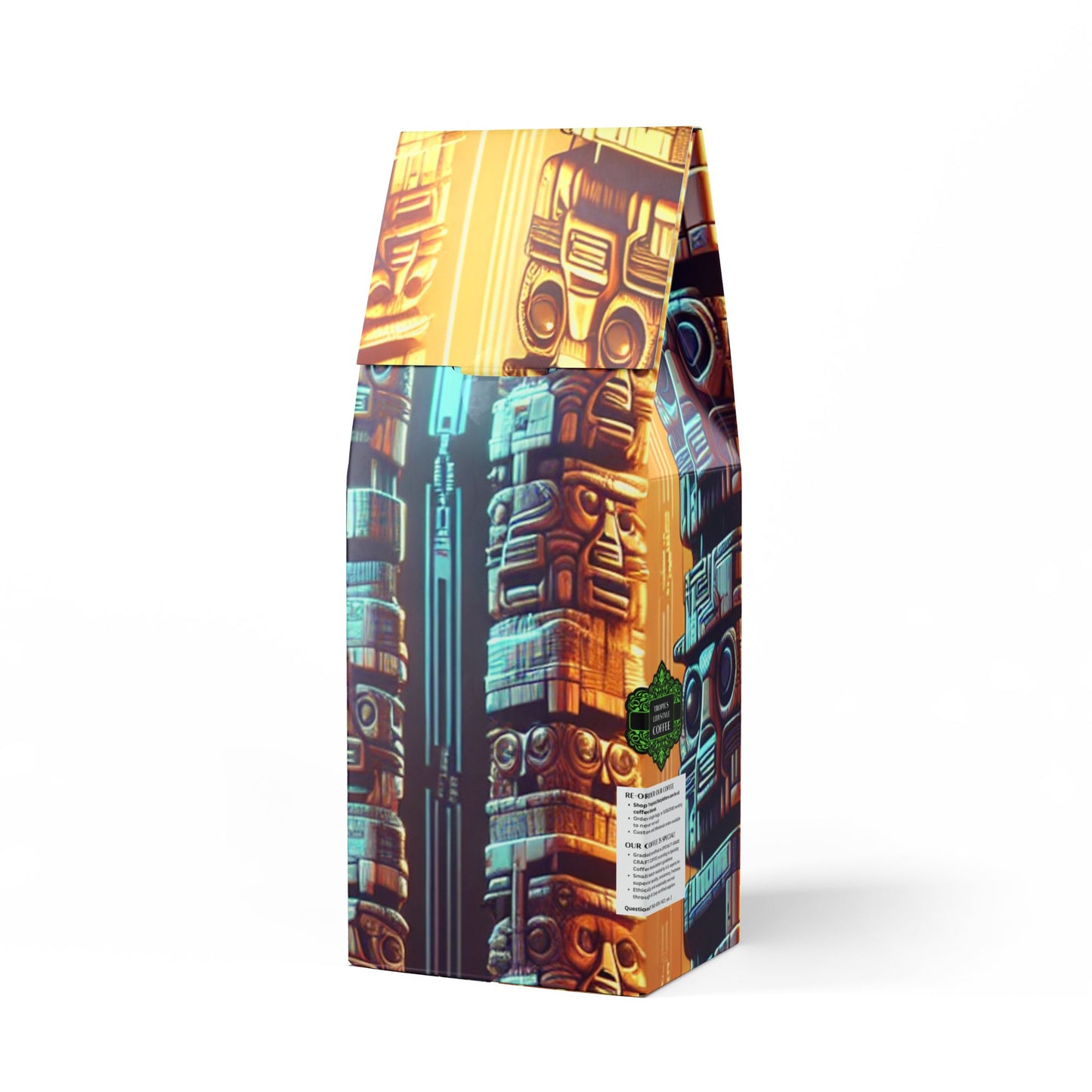 Black Coral Blend™ (Dark French Roast) Specialty Grade Craft Coffee / Techno Tiki Totems