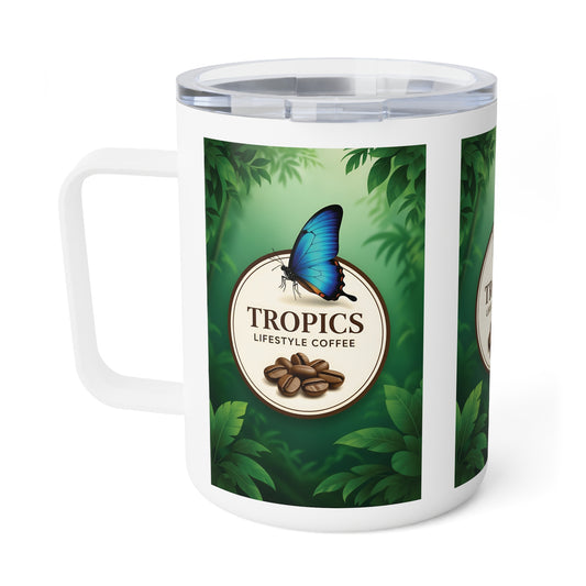 Copy of Tropical Insulated Coffee Mug, 10oz / Tropical Bean Flower